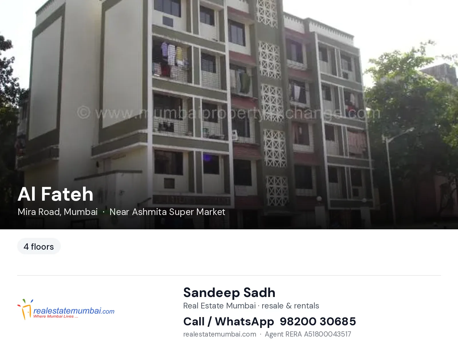 Al Fateh, Mira Road, Mumbai — flats | Real Estate Mumbai, Sandeep Sadh 98200 30685
