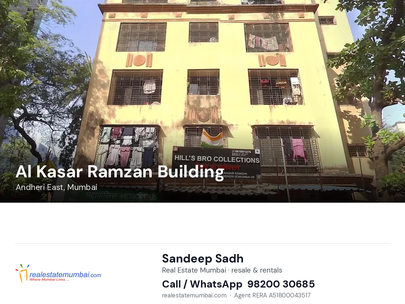 Al Kasar Ramzan Building, Andheri East, Mumbai — flats | Real Estate Mumbai, Sandeep Sadh 98200 30685