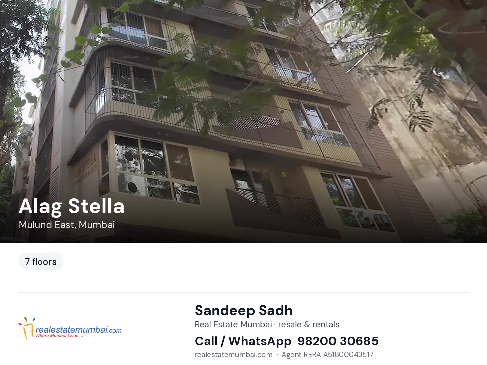 Alag Stella, Mulund East, Mumbai — flats | Real Estate Mumbai, Sandeep Sadh 98200 30685