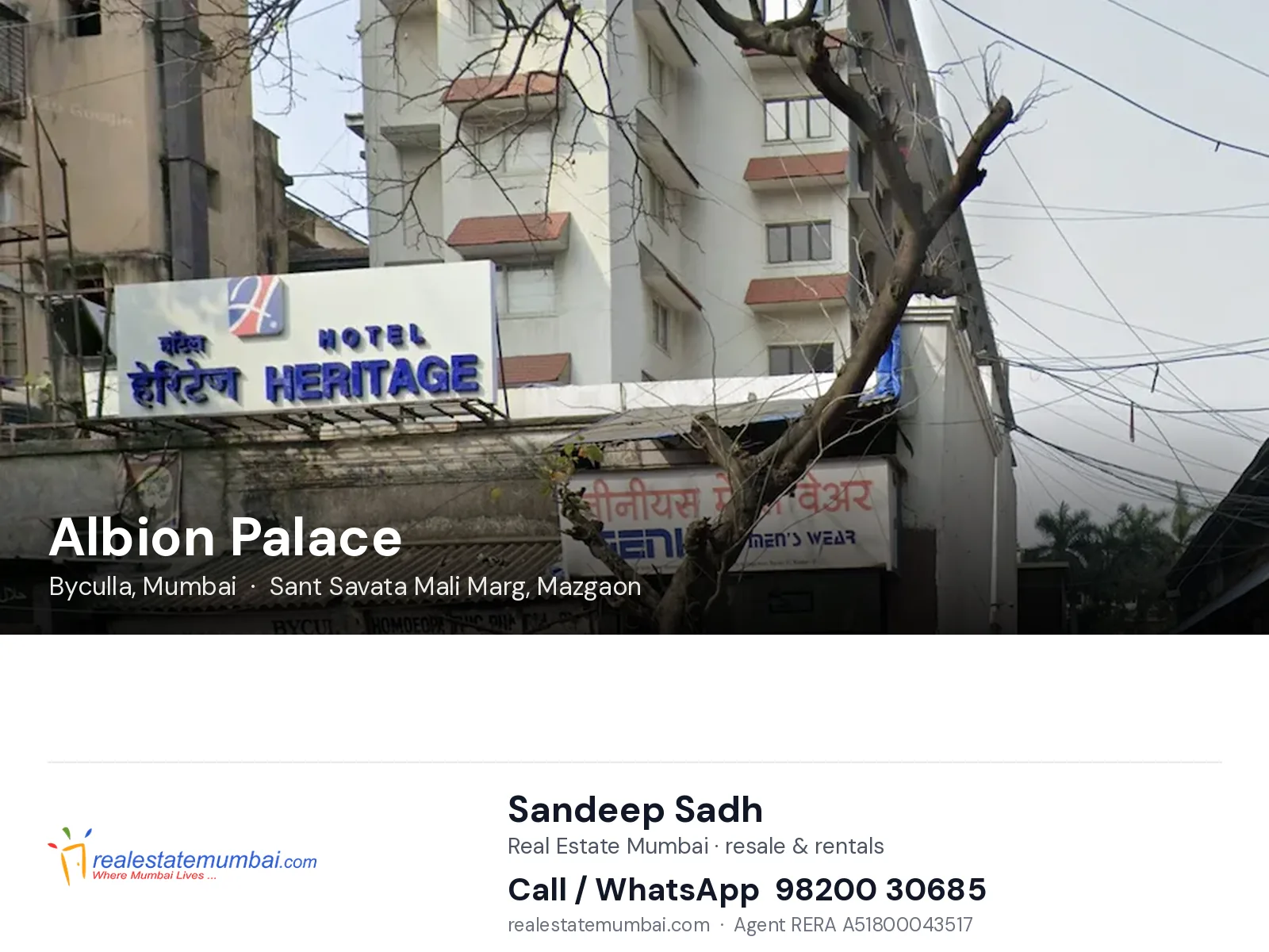 Albion Palace, Byculla, Mumbai — flats | Real Estate Mumbai, Sandeep Sadh 98200 30685
