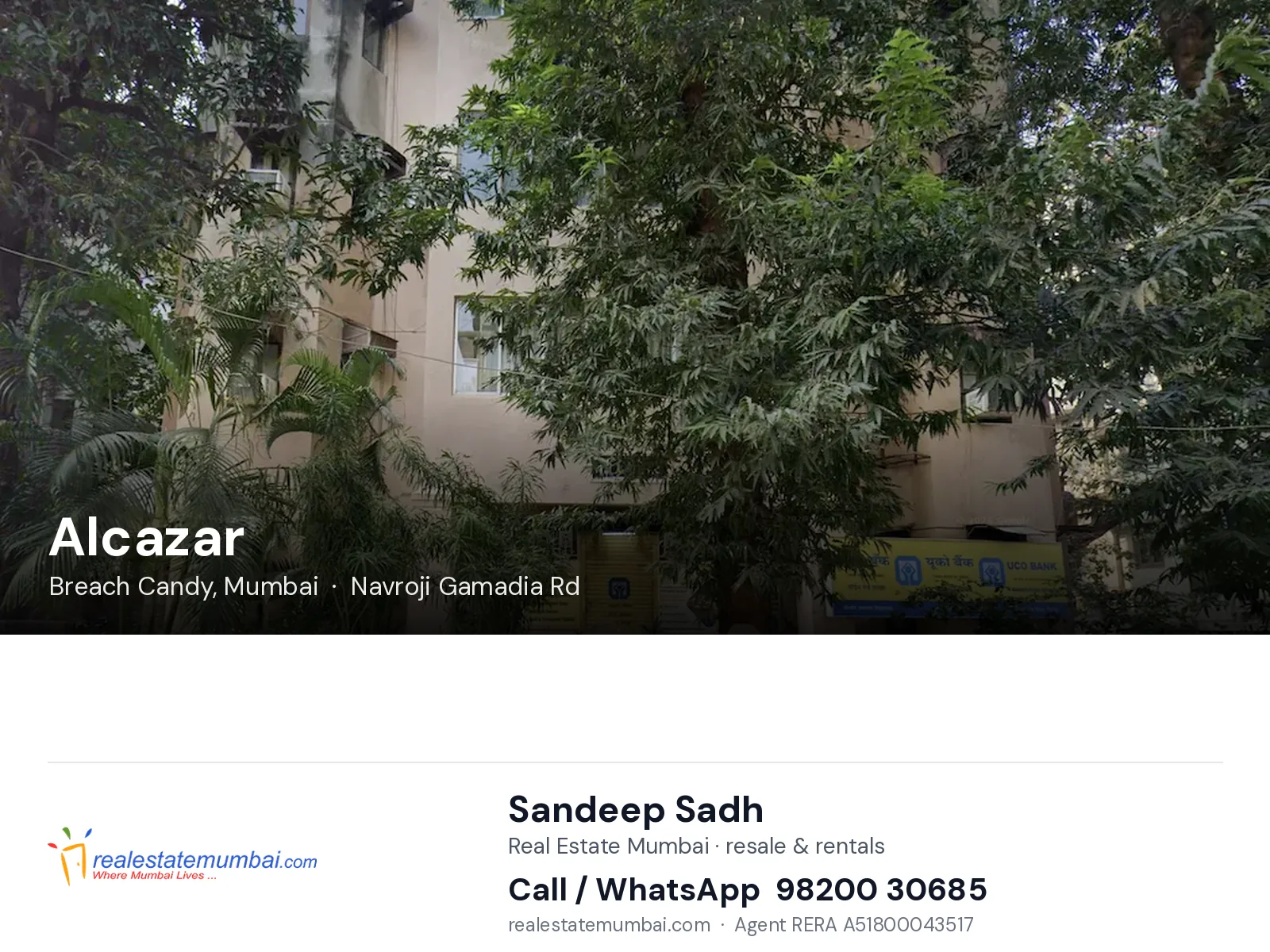 Alcazar, Breach Candy, Mumbai — flats | Real Estate Mumbai, Sandeep Sadh 98200 30685