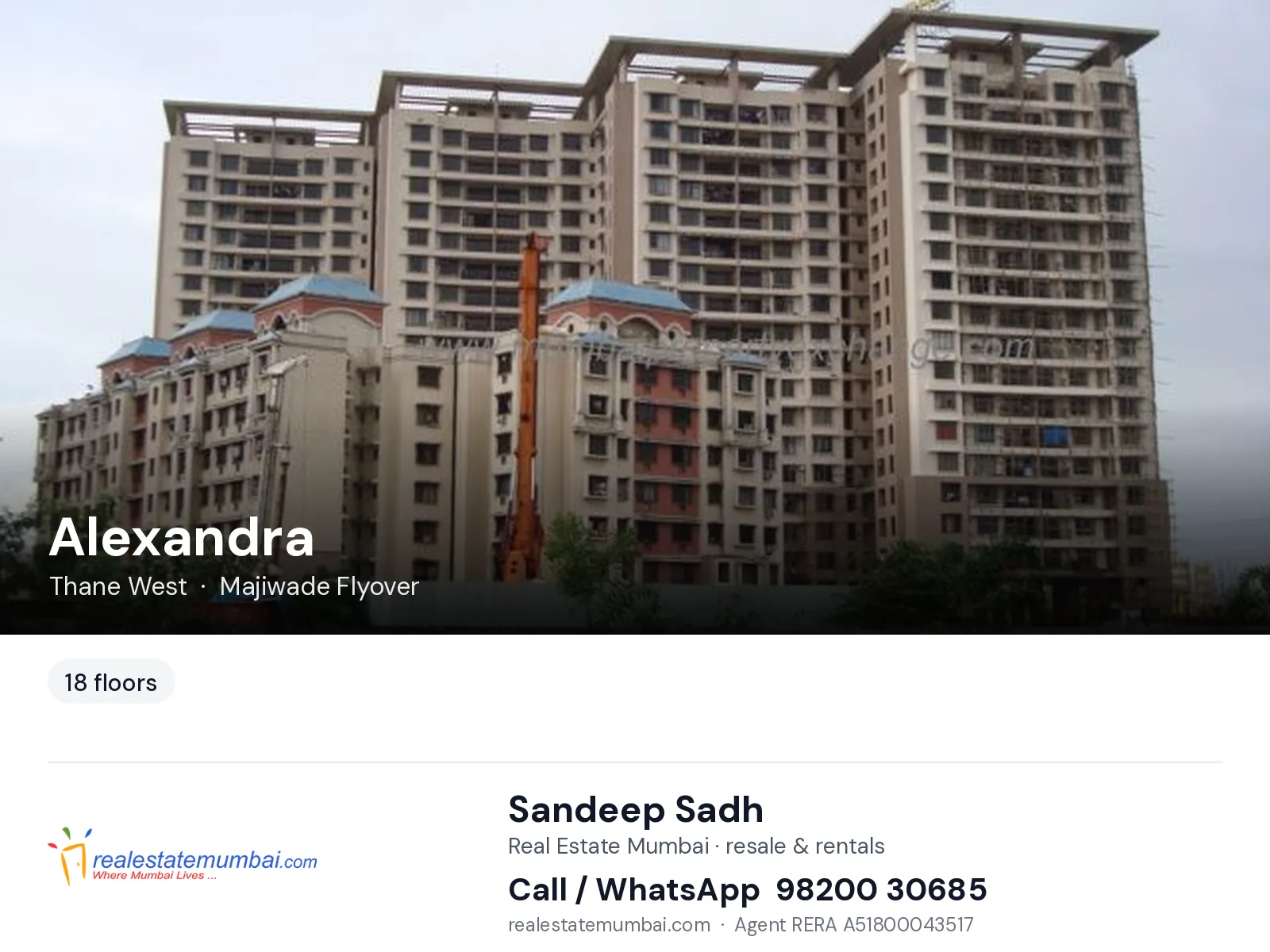 Alexandra, Thane West — flats | Real Estate Mumbai, Sandeep Sadh 98200 30685