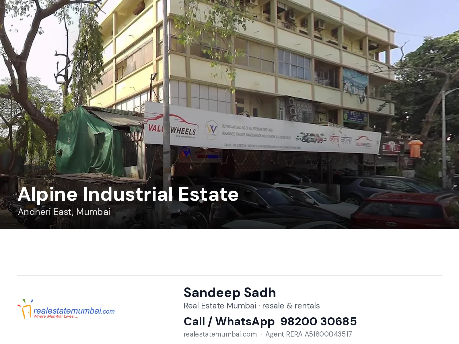 Alpine Industrial Estate, Andheri East, Mumbai — flats | Real Estate Mumbai, Sandeep Sadh 98200 30685