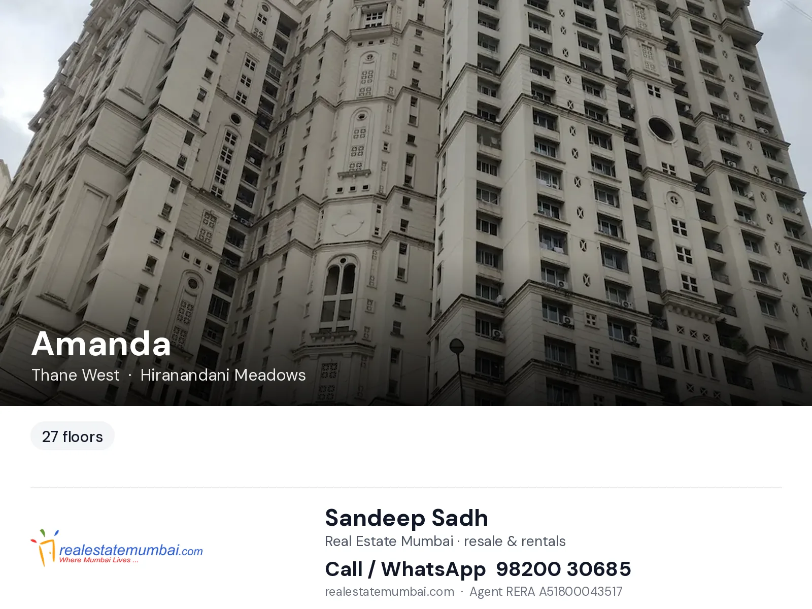 Amanda, Thane West — flats | Real Estate Mumbai, Sandeep Sadh 98200 30685