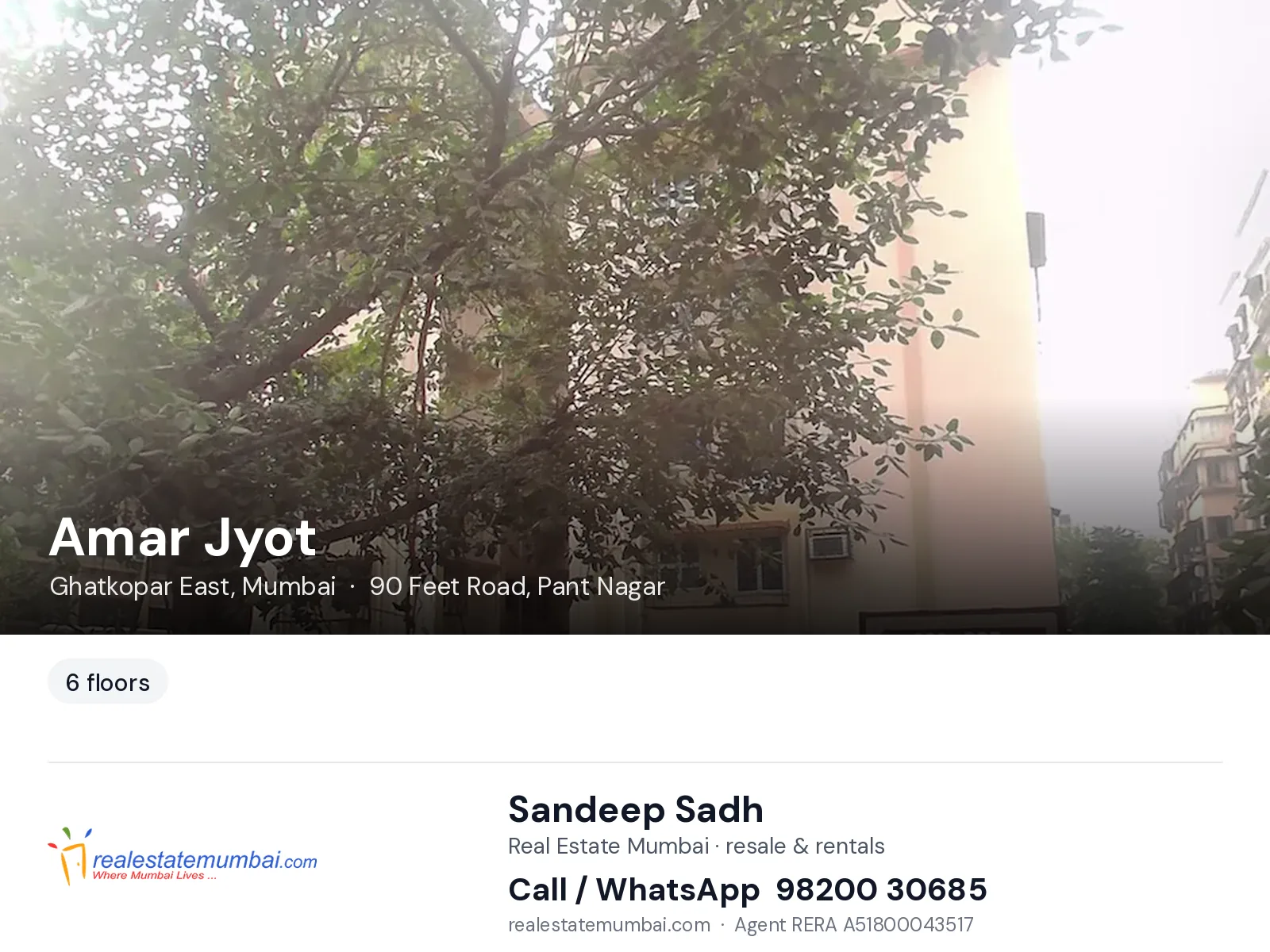 Amar Jyot, Ghatkopar East, Mumbai — flats | Real Estate Mumbai, Sandeep Sadh 98200 30685