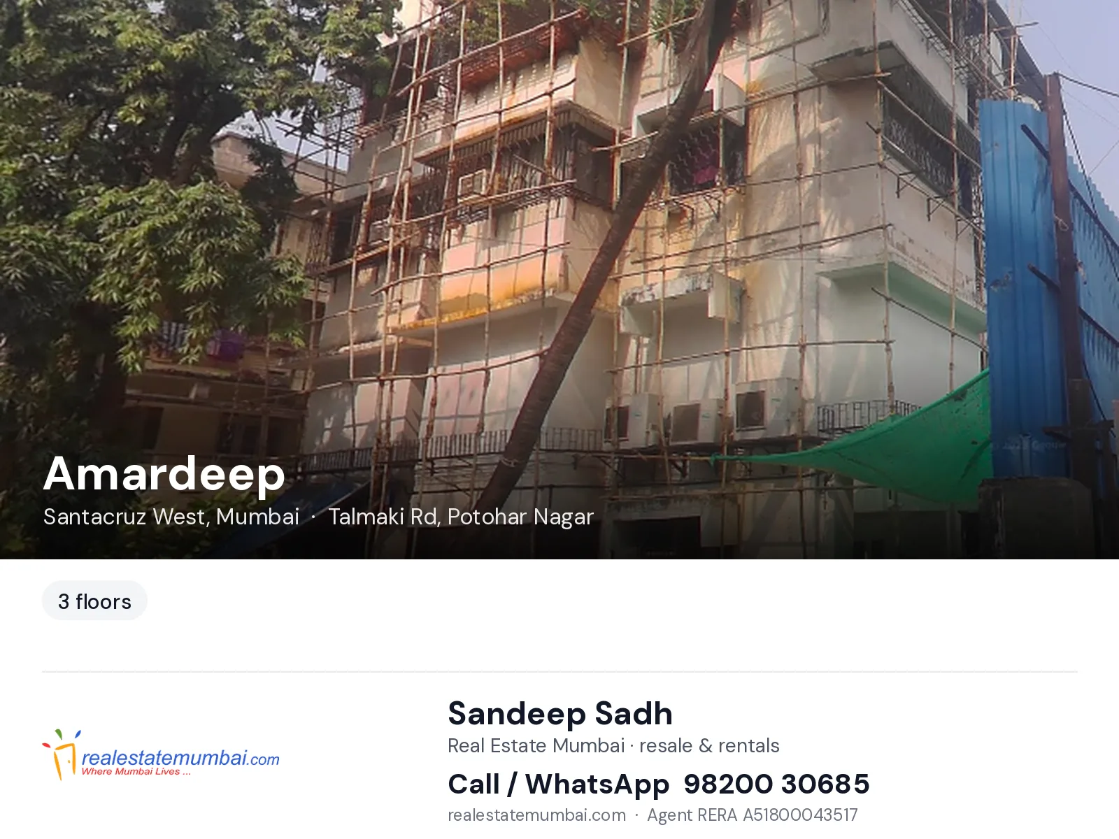 Amardeep, Santacruz West, Mumbai — flats | Real Estate Mumbai, Sandeep Sadh 98200 30685