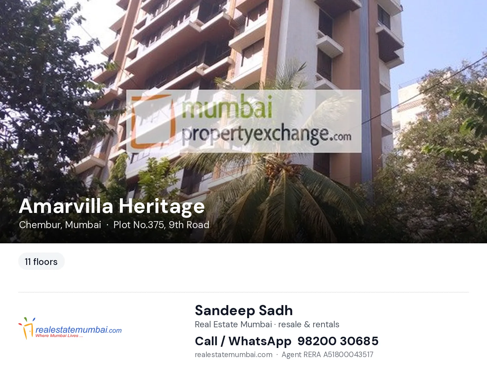 Amarvilla Heritage, Chembur, Mumbai — flats | Real Estate Mumbai, Sandeep Sadh 98200 30685