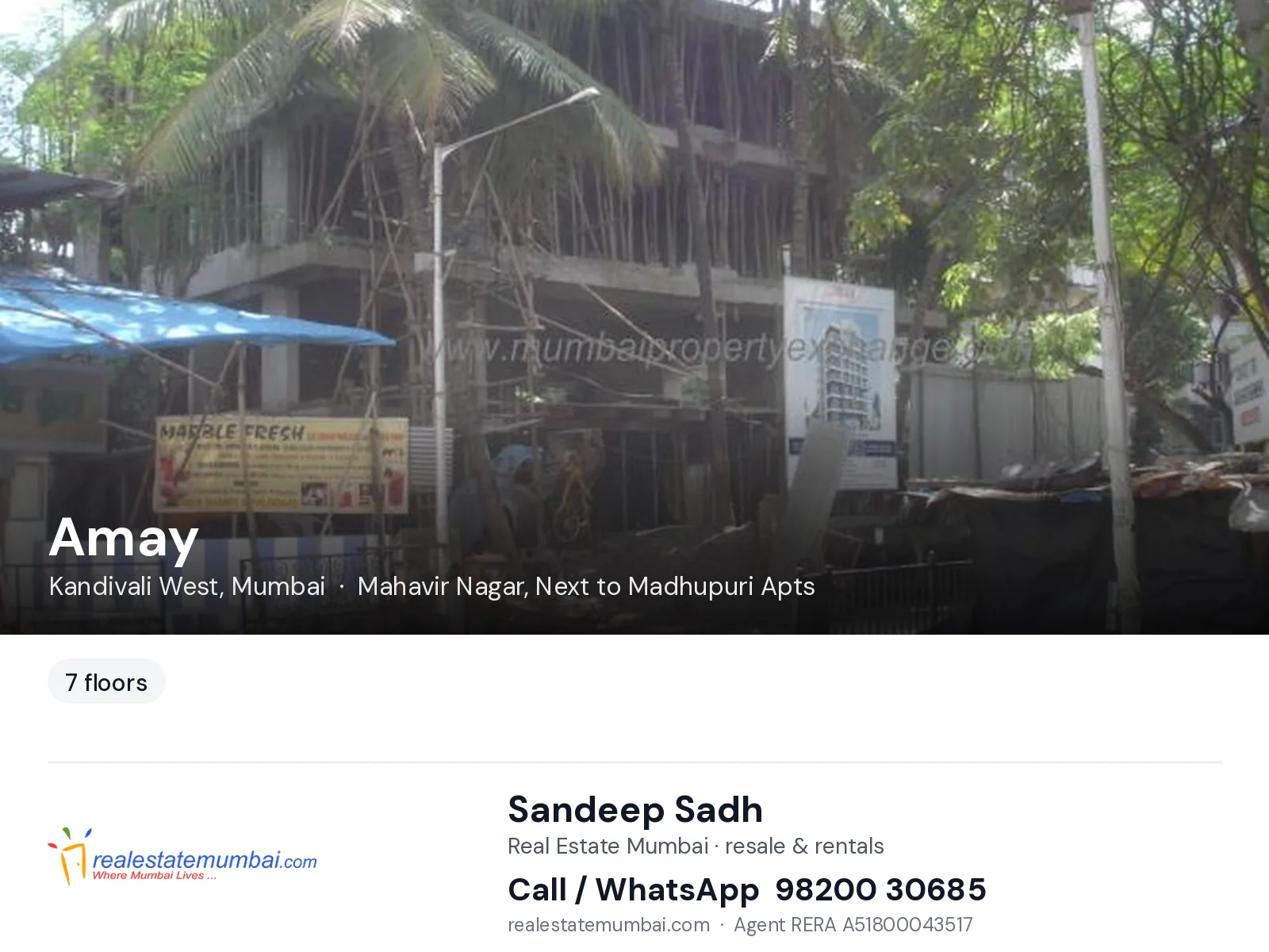 Amay, Kandivali West, Mumbai — flats | Real Estate Mumbai, Sandeep Sadh 98200 30685