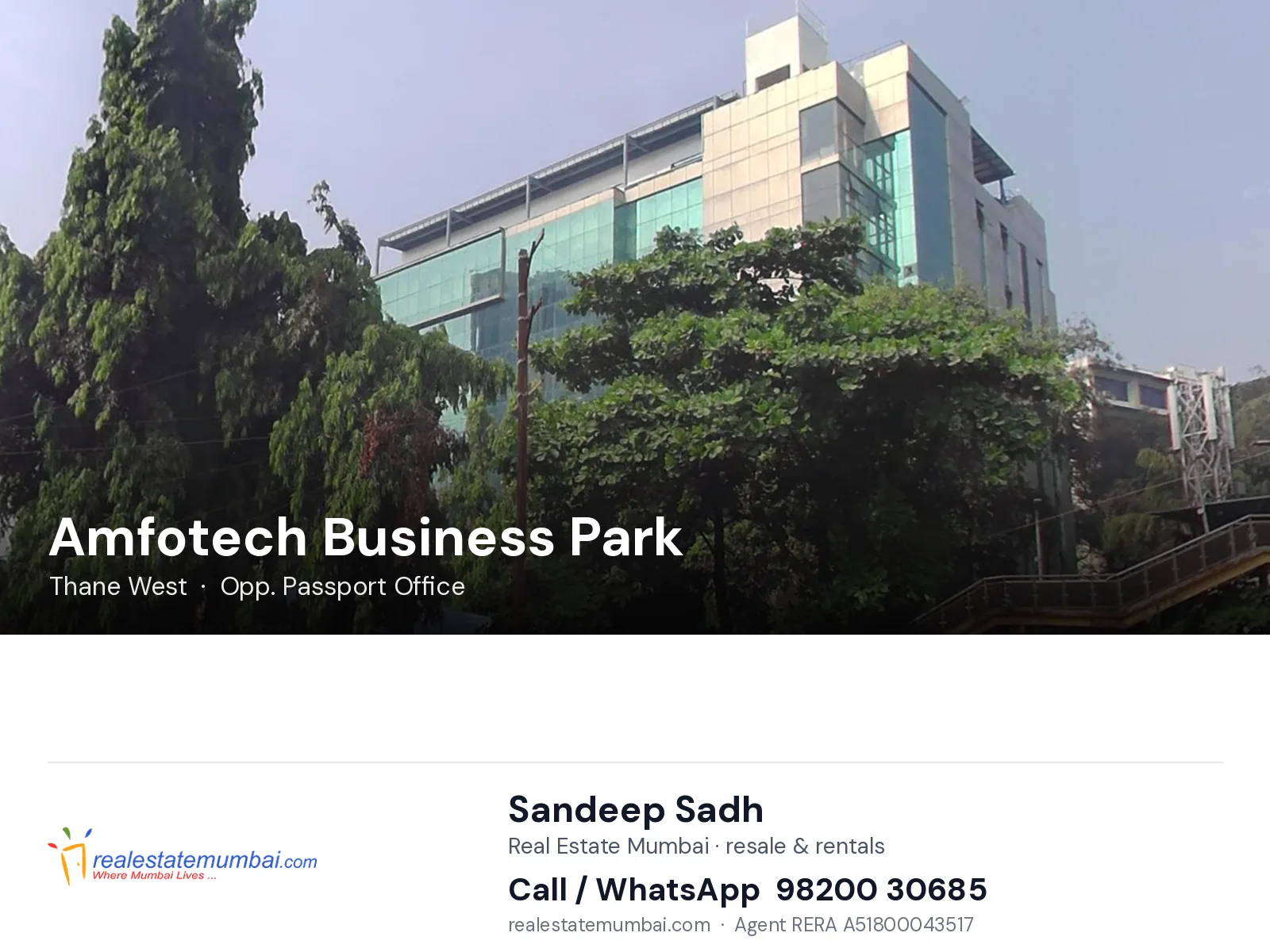 Amfotech Business Park, Thane West — flats | Real Estate Mumbai, Sandeep Sadh 98200 30685