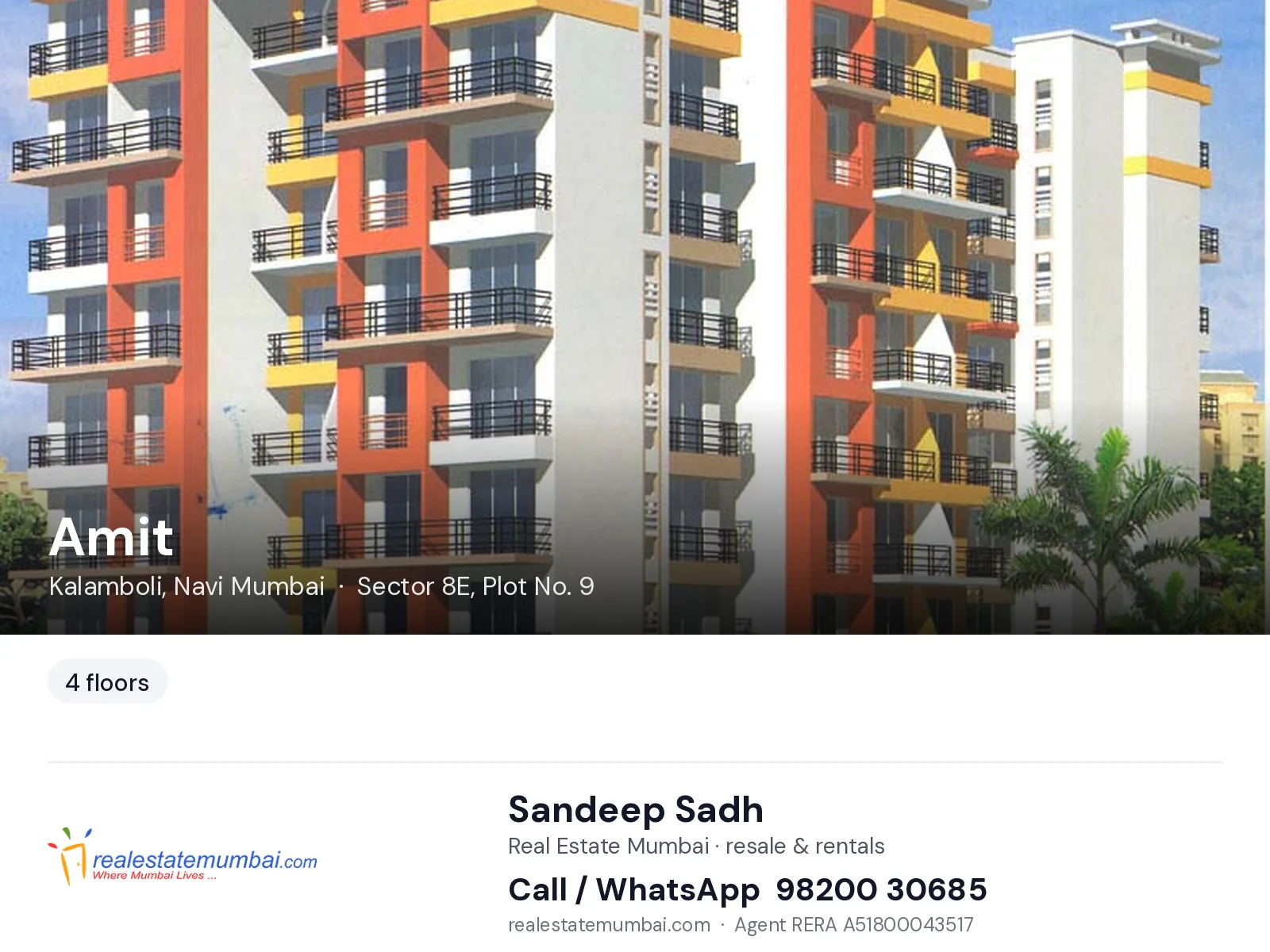 Amit, Kalamboli, Navi Mumbai — flats | Real Estate Mumbai, Sandeep Sadh 98200 30685