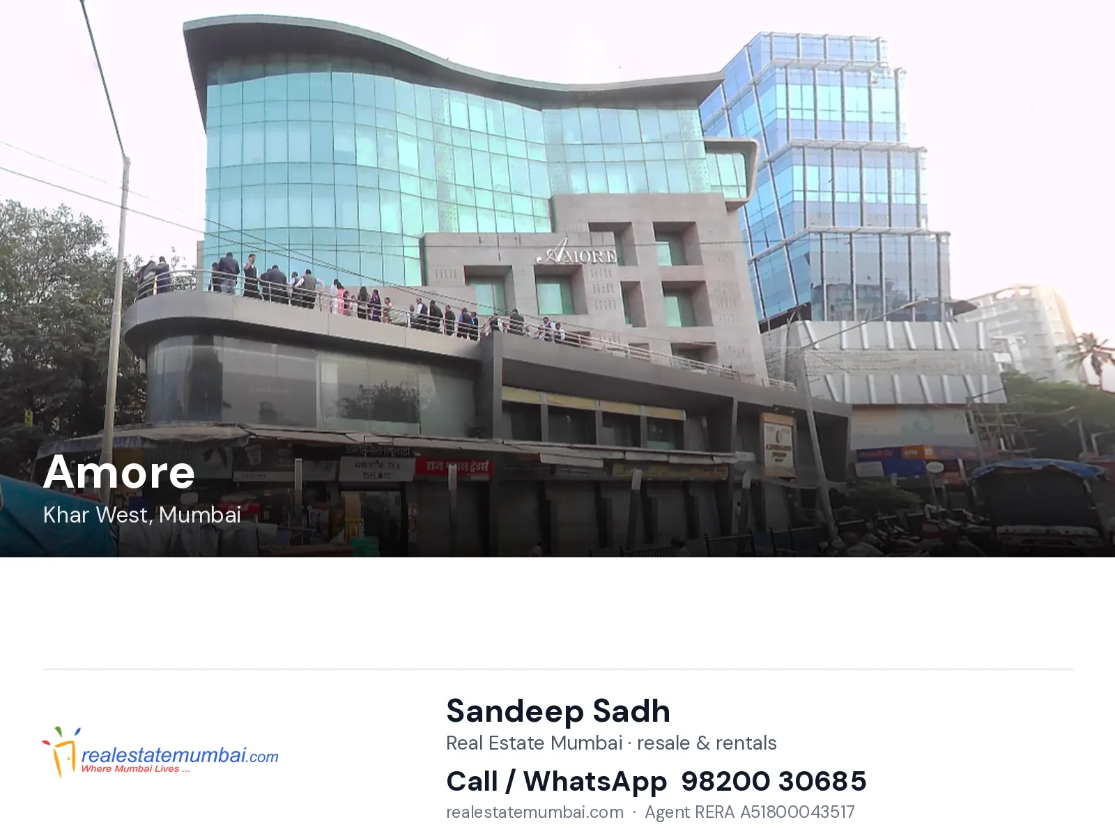 Amore, Khar West, Mumbai — flats | Real Estate Mumbai, Sandeep Sadh 98200 30685