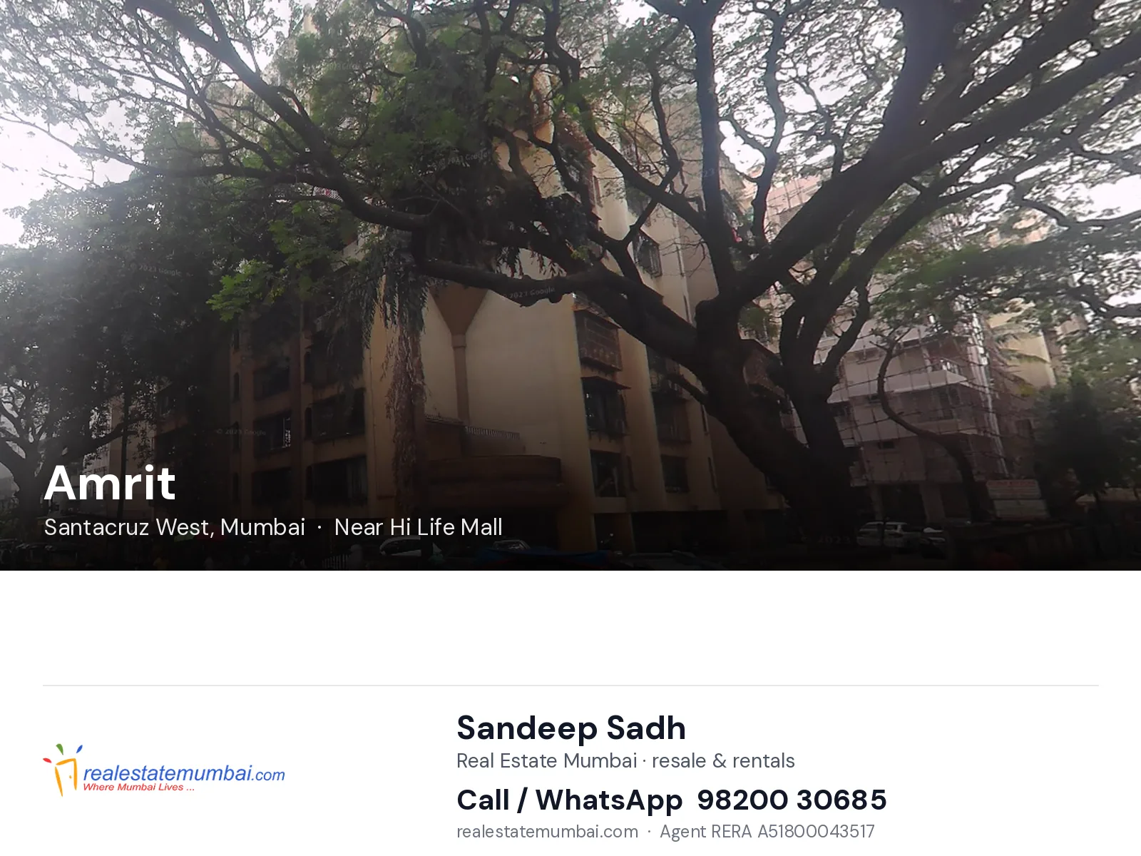 Amrit, Santacruz West, Mumbai — flats | Real Estate Mumbai, Sandeep Sadh 98200 30685
