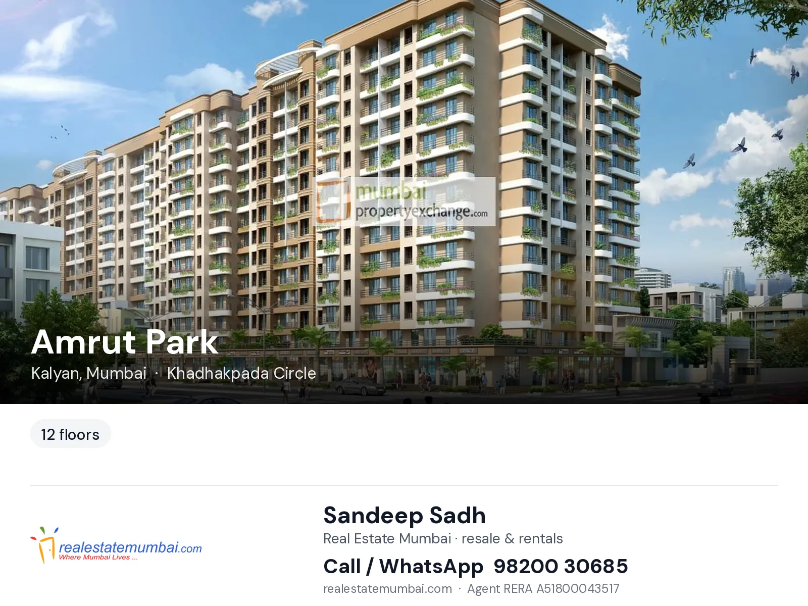 Amrut Park, Kalyan, Mumbai — flats | Real Estate Mumbai, Sandeep Sadh 98200 30685