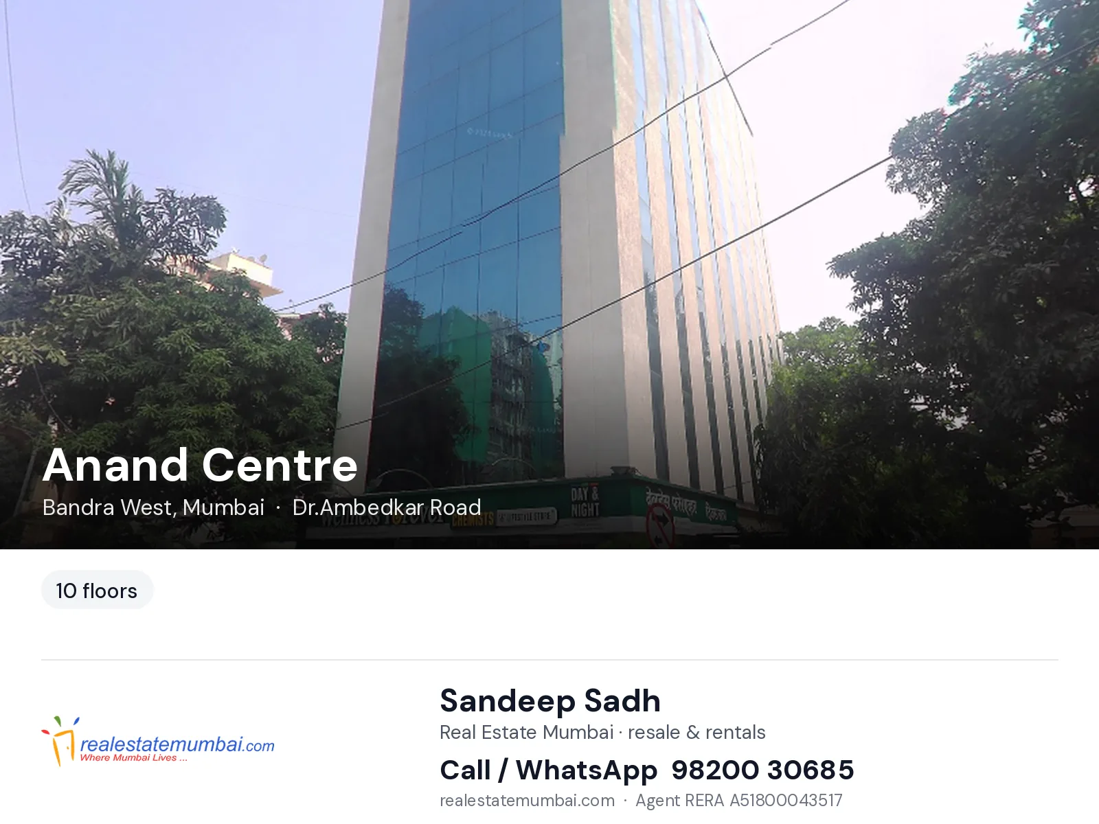 Anand Centre, Bandra West, Mumbai — flats | Real Estate Mumbai, Sandeep Sadh 98200 30685