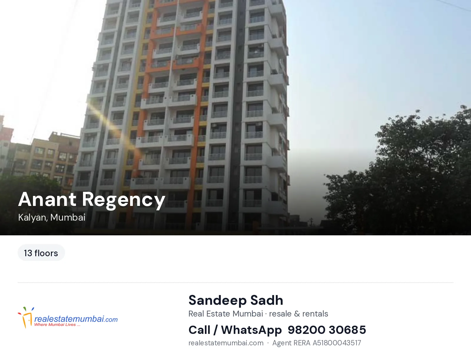 Anant Regency, Kalyan, Mumbai — flats | Real Estate Mumbai, Sandeep Sadh 98200 30685