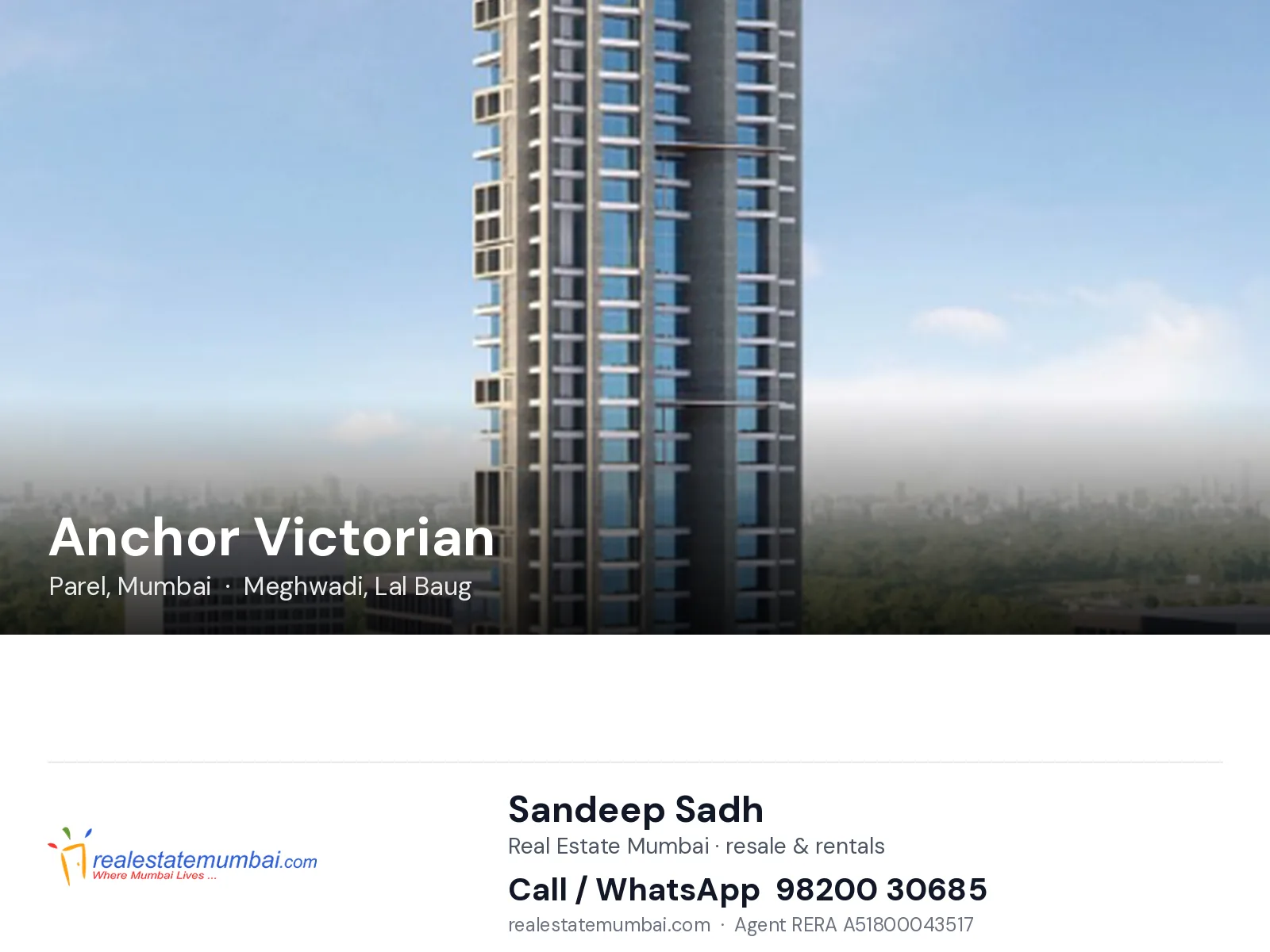 Anchor Victorian, Parel, Mumbai — flats | Real Estate Mumbai, Sandeep Sadh 98200 30685