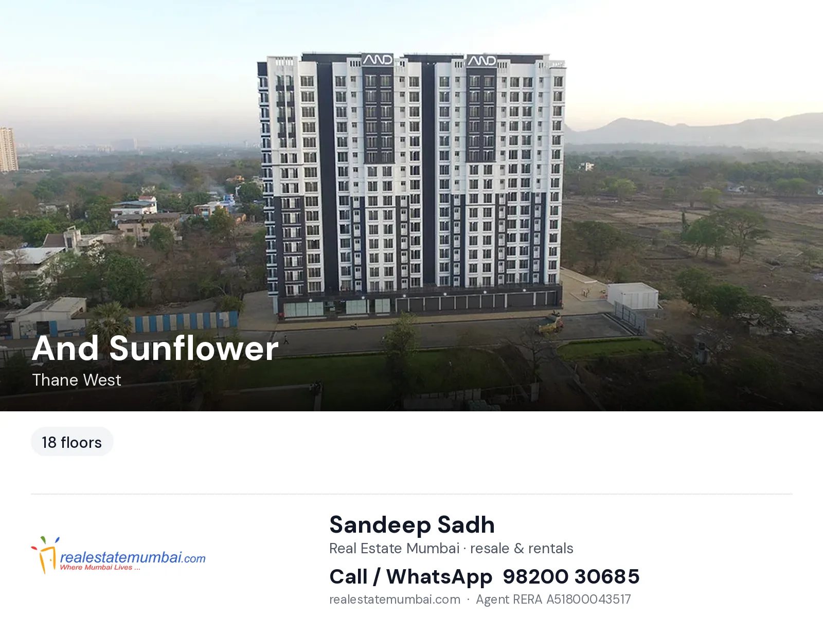 And Sunflower, Thane West — flats | Real Estate Mumbai, Sandeep Sadh 98200 30685