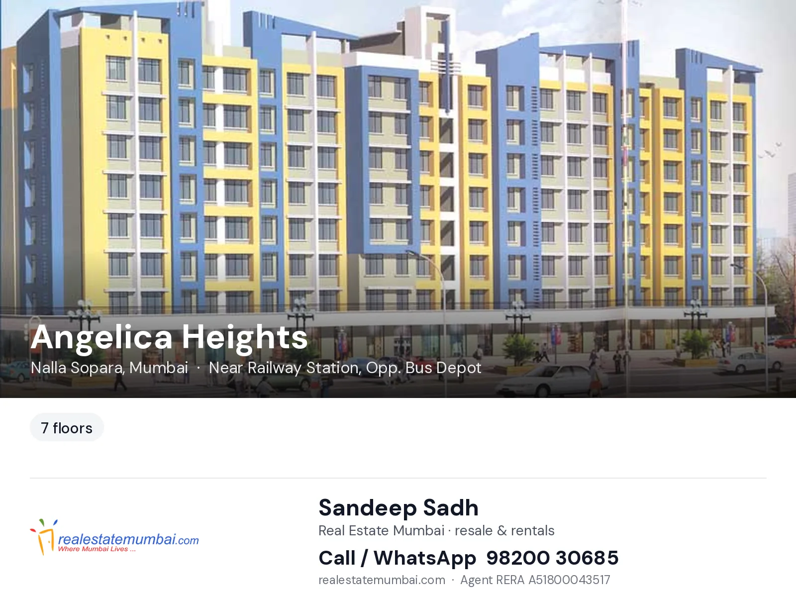Angelica Heights, Nalla Sopara, Mumbai — flats | Real Estate Mumbai, Sandeep Sadh 98200 30685