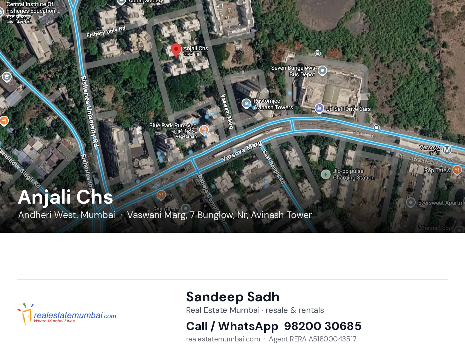 Anjali Chs, Andheri West, Mumbai — flats | Real Estate Mumbai, Sandeep Sadh 98200 30685
