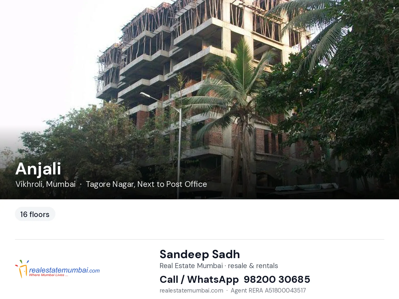 Anjali, Vikhroli, Mumbai — flats | Real Estate Mumbai, Sandeep Sadh 98200 30685