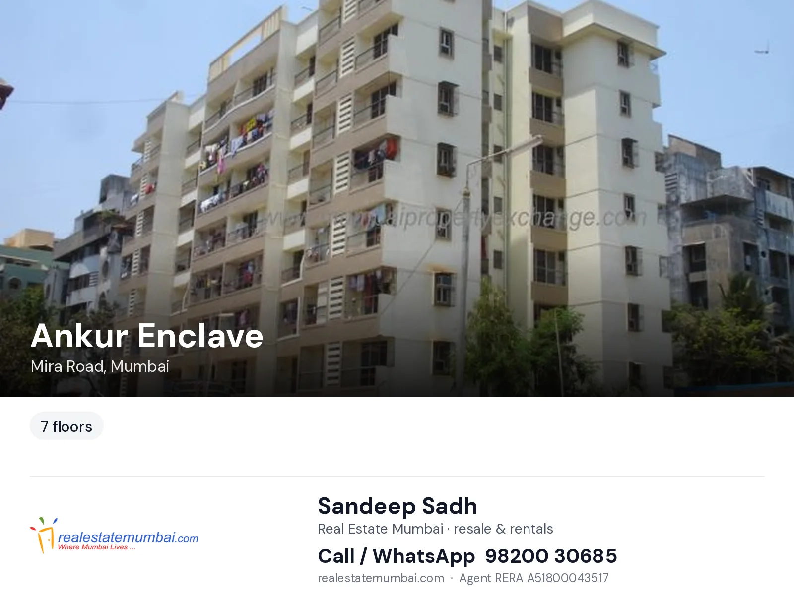 Ankur Enclave, Mira Road, Mumbai — flats | Real Estate Mumbai, Sandeep Sadh 98200 30685