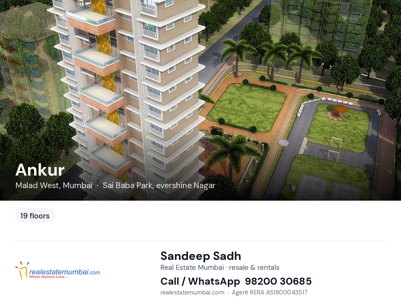 Ankur, Malad West, Mumbai — flats | Real Estate Mumbai, Sandeep Sadh 98200 30685