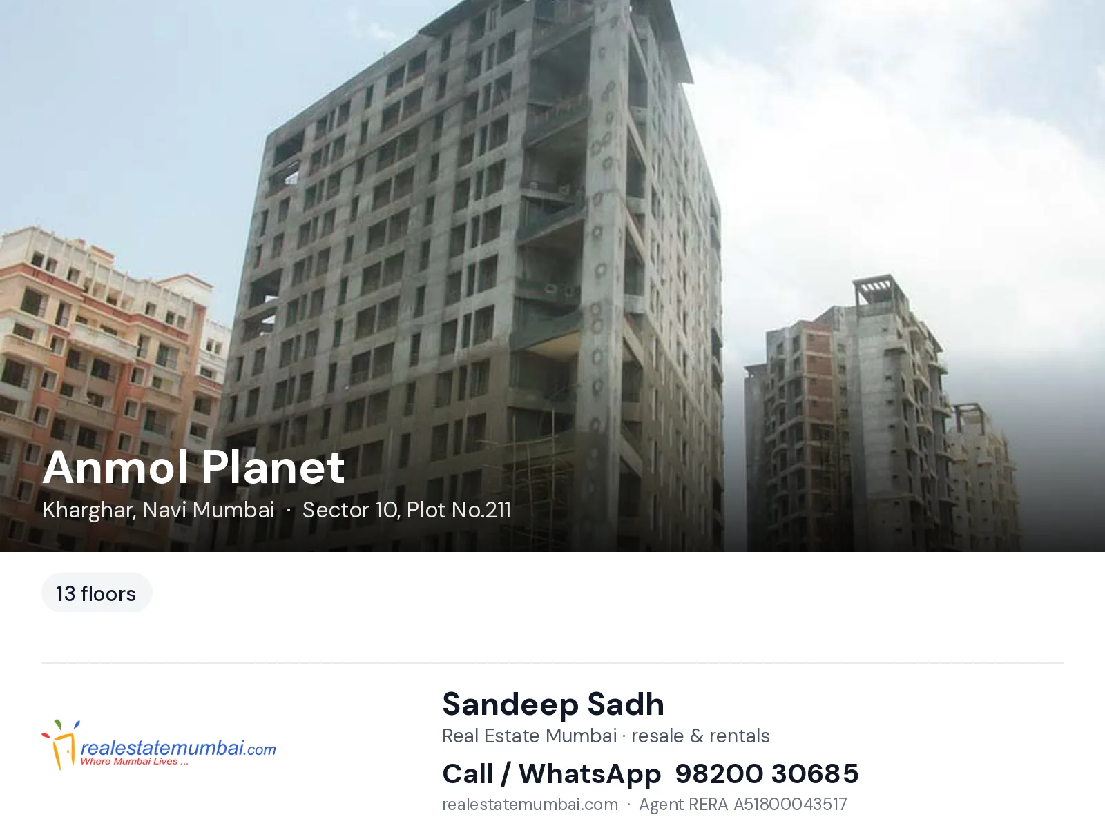 Anmol Planet, Kharghar, Navi Mumbai — flats | Real Estate Mumbai, Sandeep Sadh 98200 30685