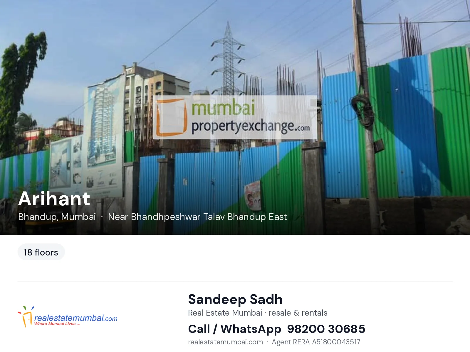 Arihant, Bhandup, Mumbai — flats | Real Estate Mumbai, Sandeep Sadh 98200 30685