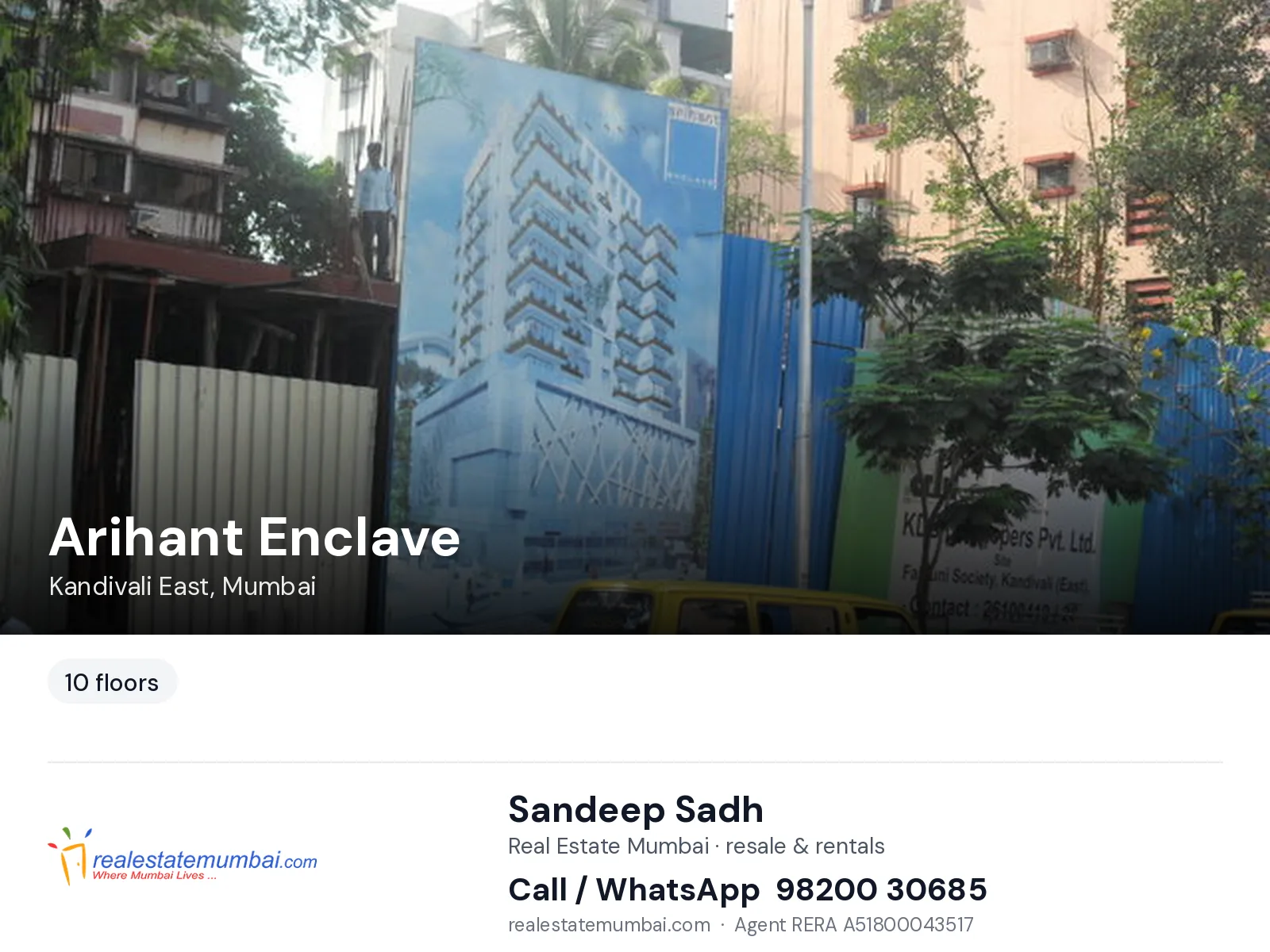 Arihant Enclave, Kandivali East, Mumbai — flats | Real Estate Mumbai, Sandeep Sadh 98200 30685