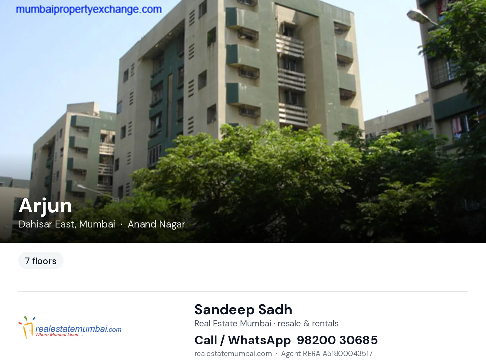 Arjun, Dahisar East, Mumbai — flats | Real Estate Mumbai, Sandeep Sadh 98200 30685