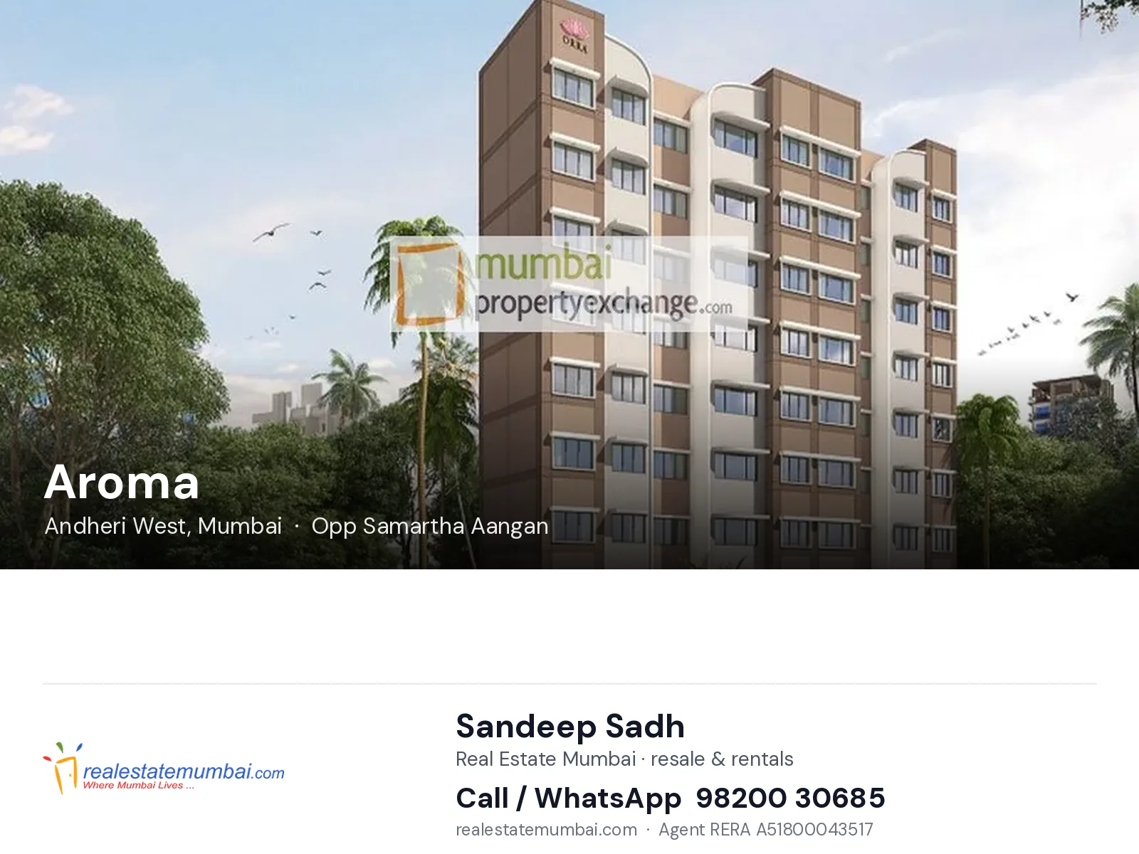 Aroma, Andheri West, Mumbai — flats | Real Estate Mumbai, Sandeep Sadh 98200 30685