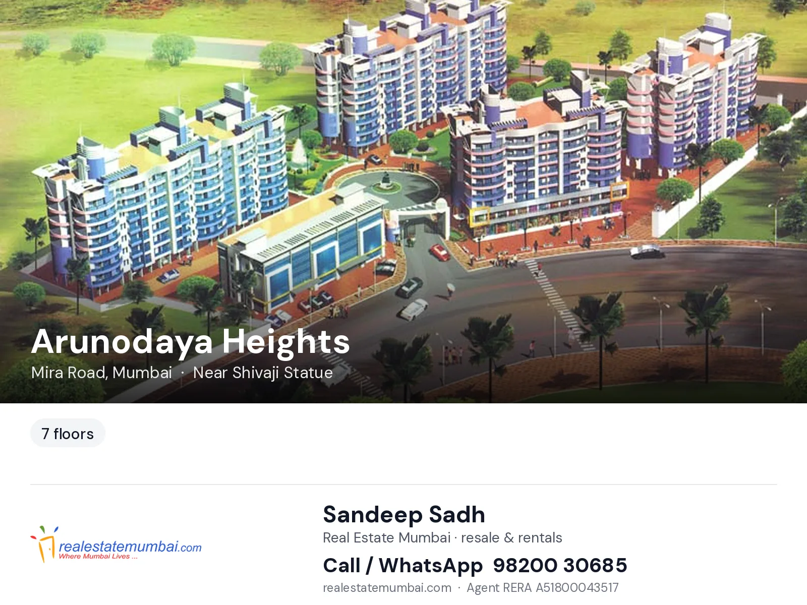 Arunodaya Heights, Mira Road, Mumbai — flats | Real Estate Mumbai, Sandeep Sadh 98200 30685