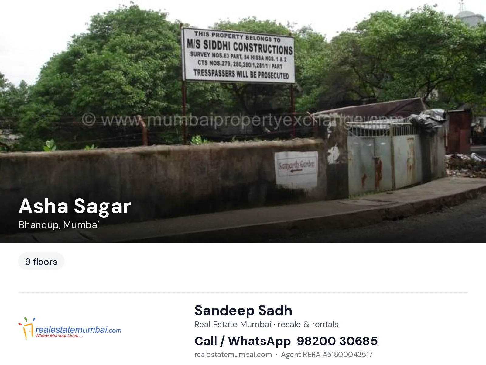 Asha Sagar, Bhandup, Mumbai — flats | Real Estate Mumbai, Sandeep Sadh 98200 30685