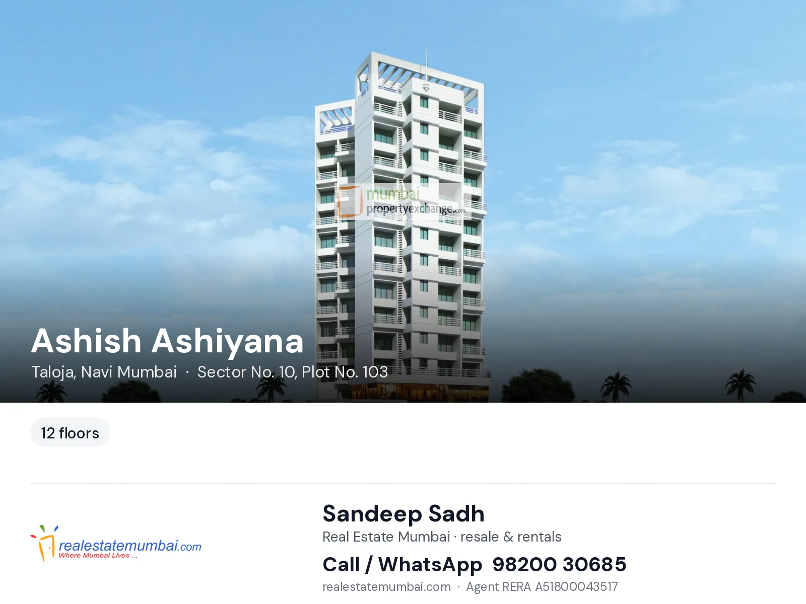 Ashish Ashiyana, Taloja, Navi Mumbai — flats | Real Estate Mumbai, Sandeep Sadh 98200 30685