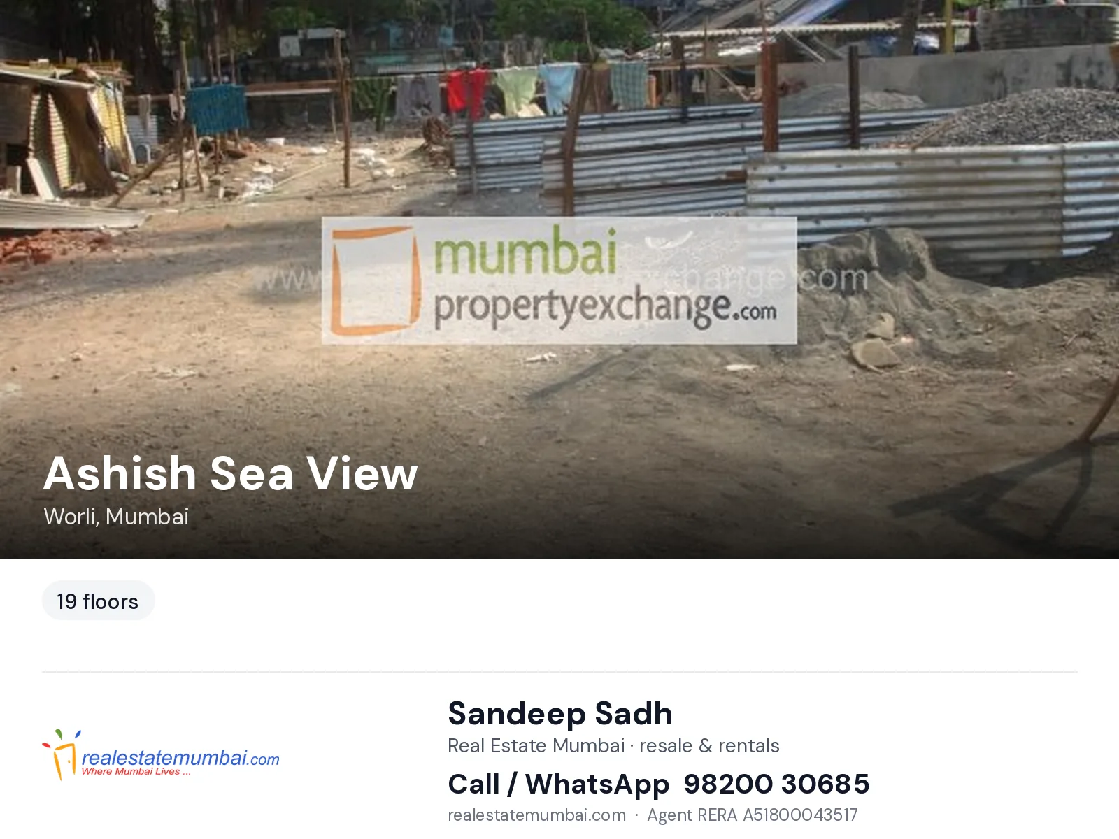 Ashish Sea View, Worli, Mumbai — flats | Real Estate Mumbai, Sandeep Sadh 98200 30685
