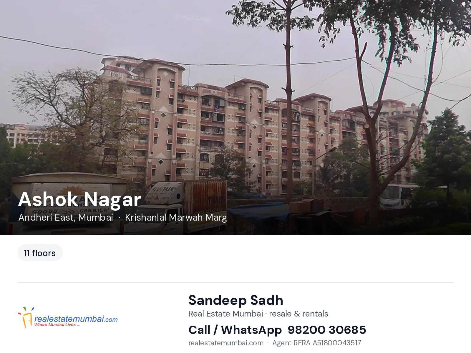 Ashok Nagar, Andheri East, Mumbai — flats | Real Estate Mumbai, Sandeep Sadh 98200 30685