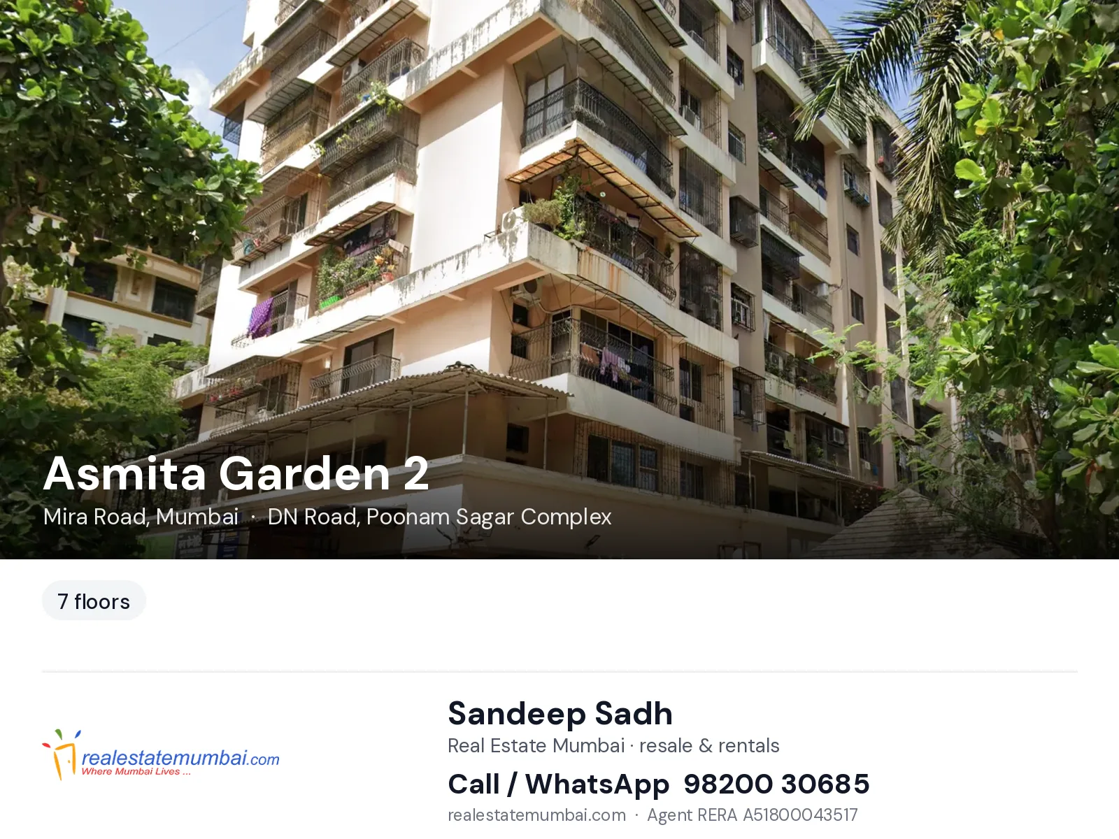 Asmita Garden 2, Mira Road, Mumbai — flats | Real Estate Mumbai, Sandeep Sadh 98200 30685