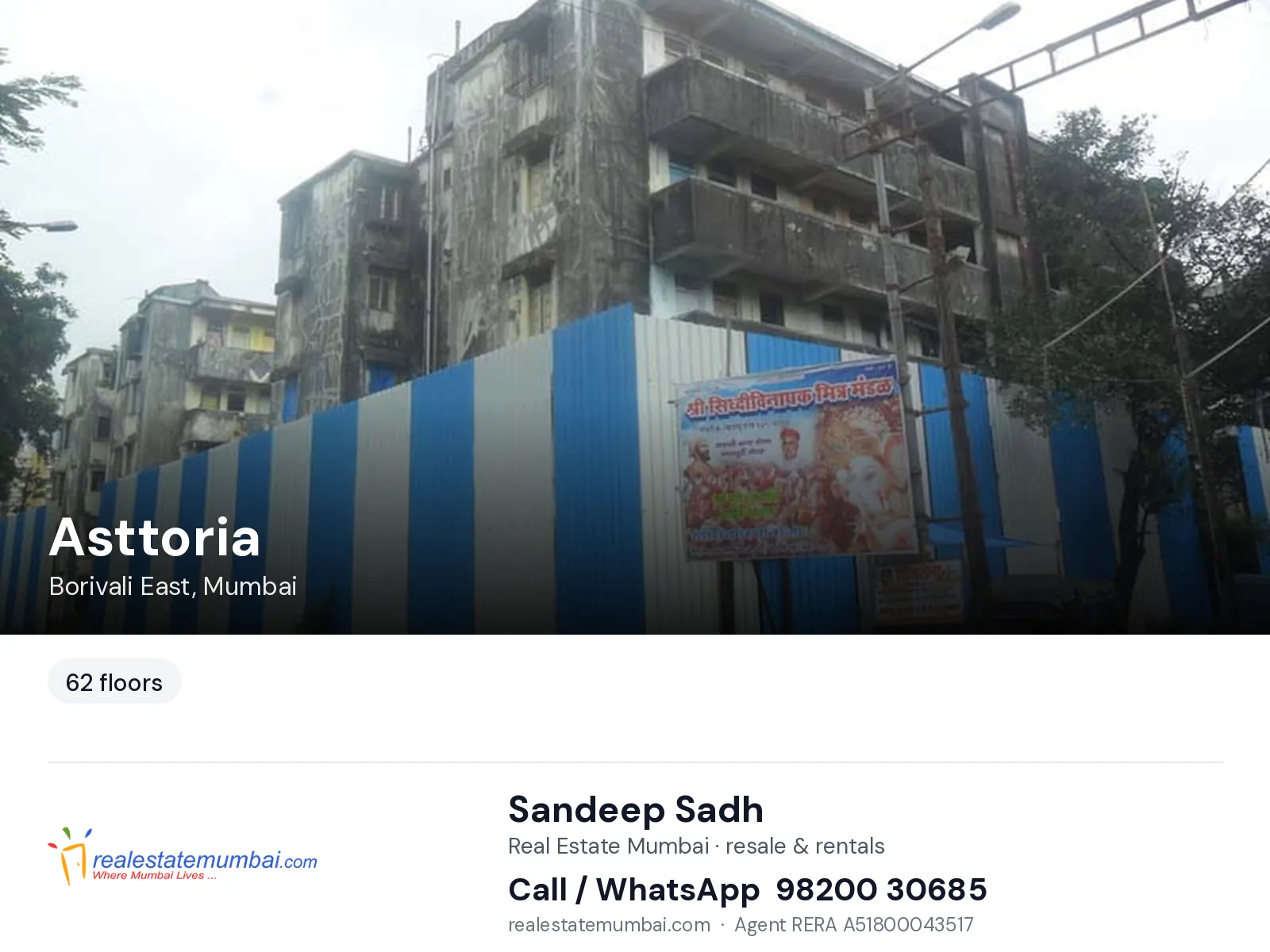 Asttoria, Borivali East, Mumbai — flats | Real Estate Mumbai, Sandeep Sadh 98200 30685