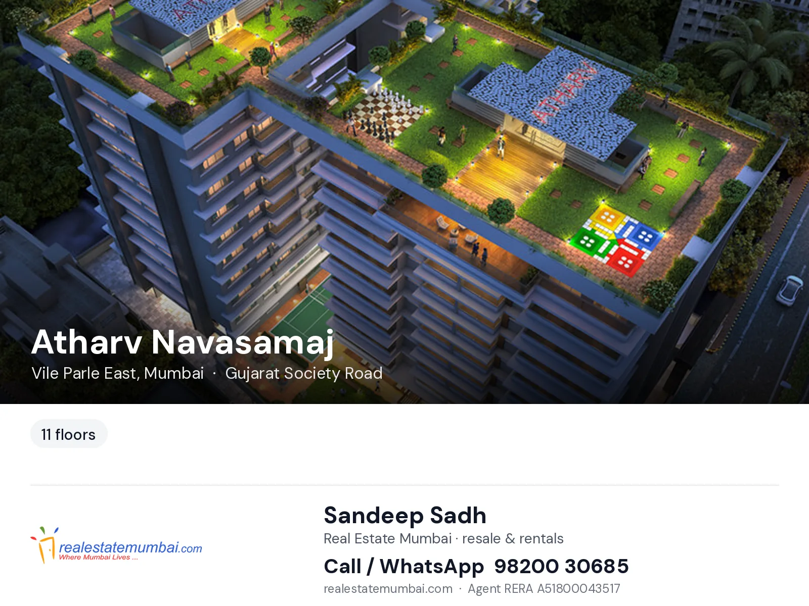 Atharv Navasamaj, Vile Parle East, Mumbai — flats | Real Estate Mumbai, Sandeep Sadh 98200 30685