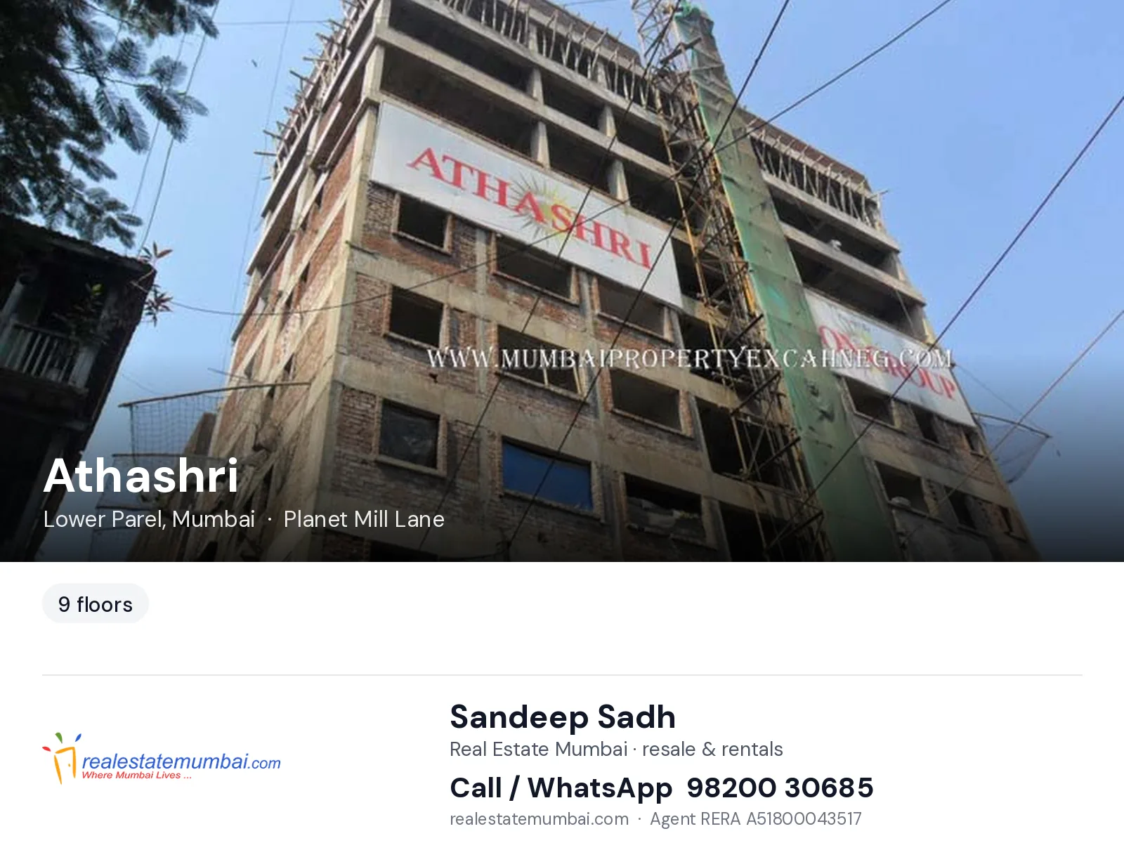 Athashri, Lower Parel, Mumbai — flats | Real Estate Mumbai, Sandeep Sadh 98200 30685