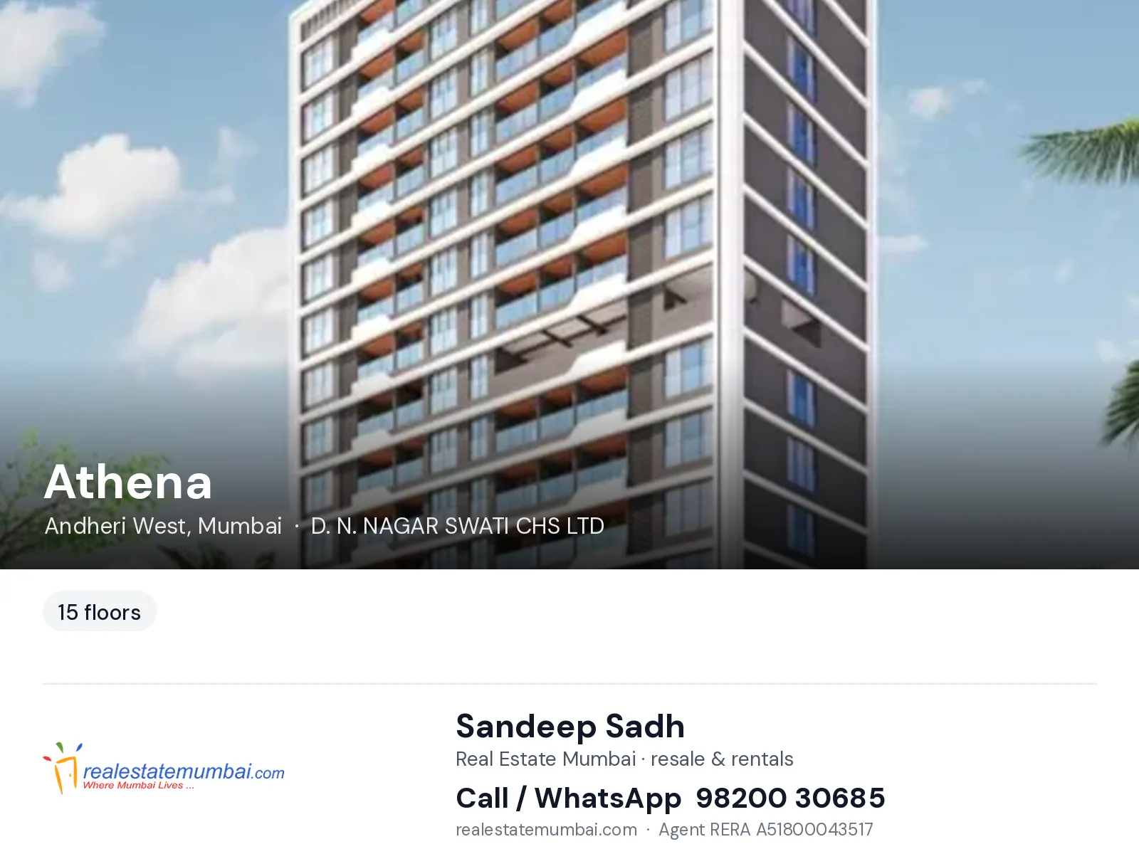 Athena, Andheri West, Mumbai — flats | Real Estate Mumbai, Sandeep Sadh 98200 30685