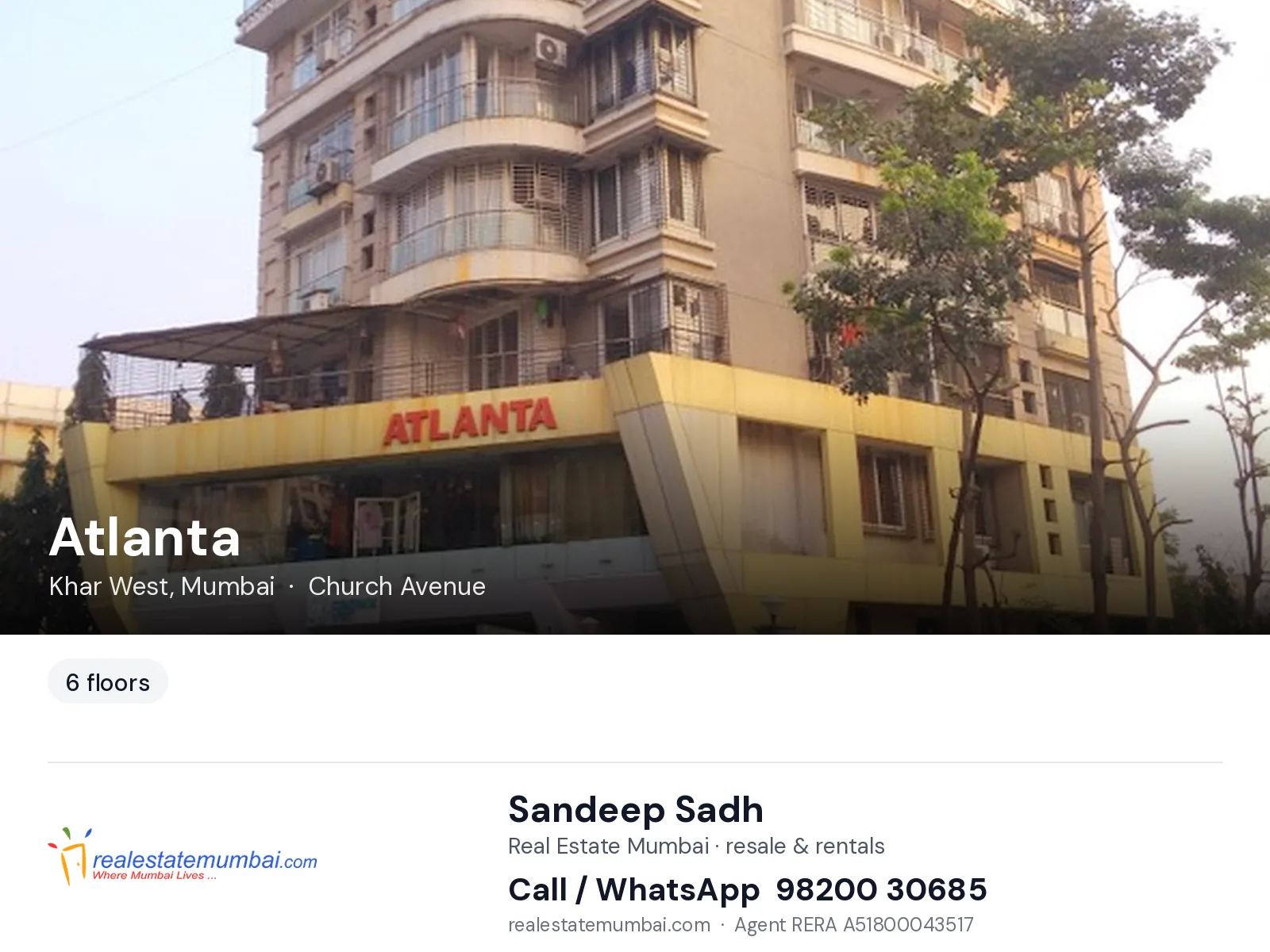 Atlanta, Khar West, Mumbai — flats | Real Estate Mumbai, Sandeep Sadh 98200 30685