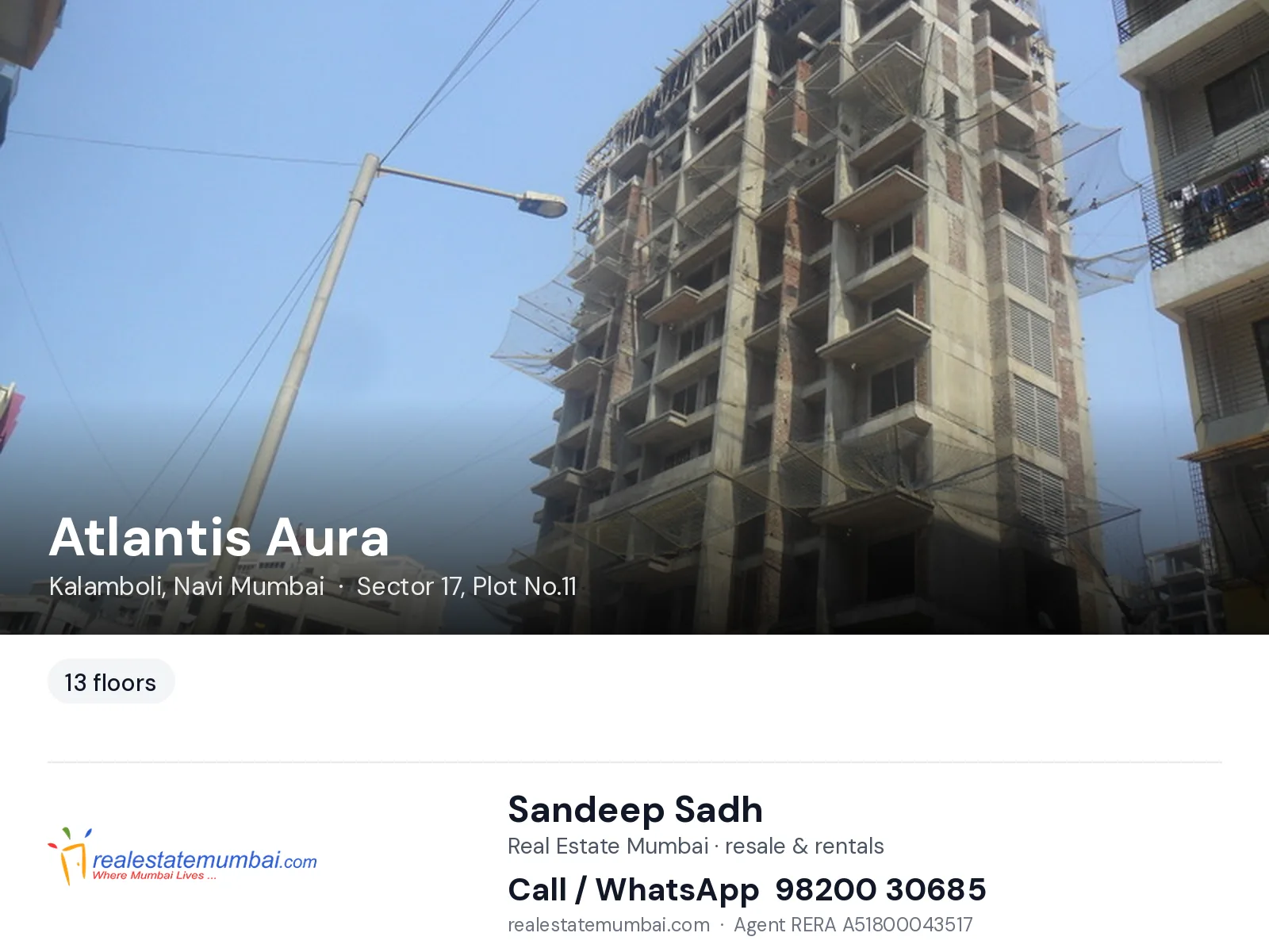 Atlantis Aura, Kalamboli, Navi Mumbai — flats | Real Estate Mumbai, Sandeep Sadh 98200 30685