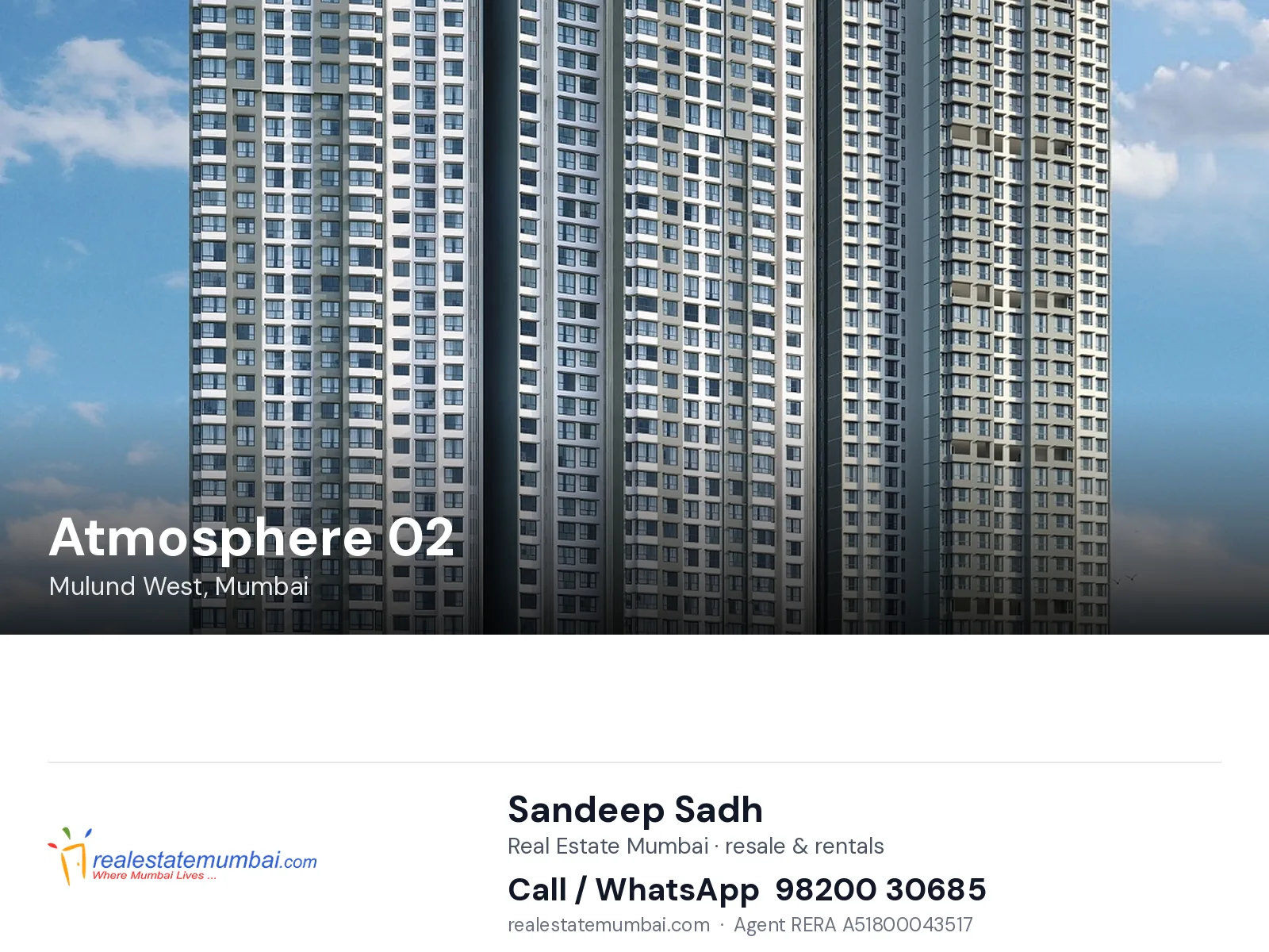 Atmosphere 02, Mulund West, Mumbai — flats | Real Estate Mumbai, Sandeep Sadh 98200 30685