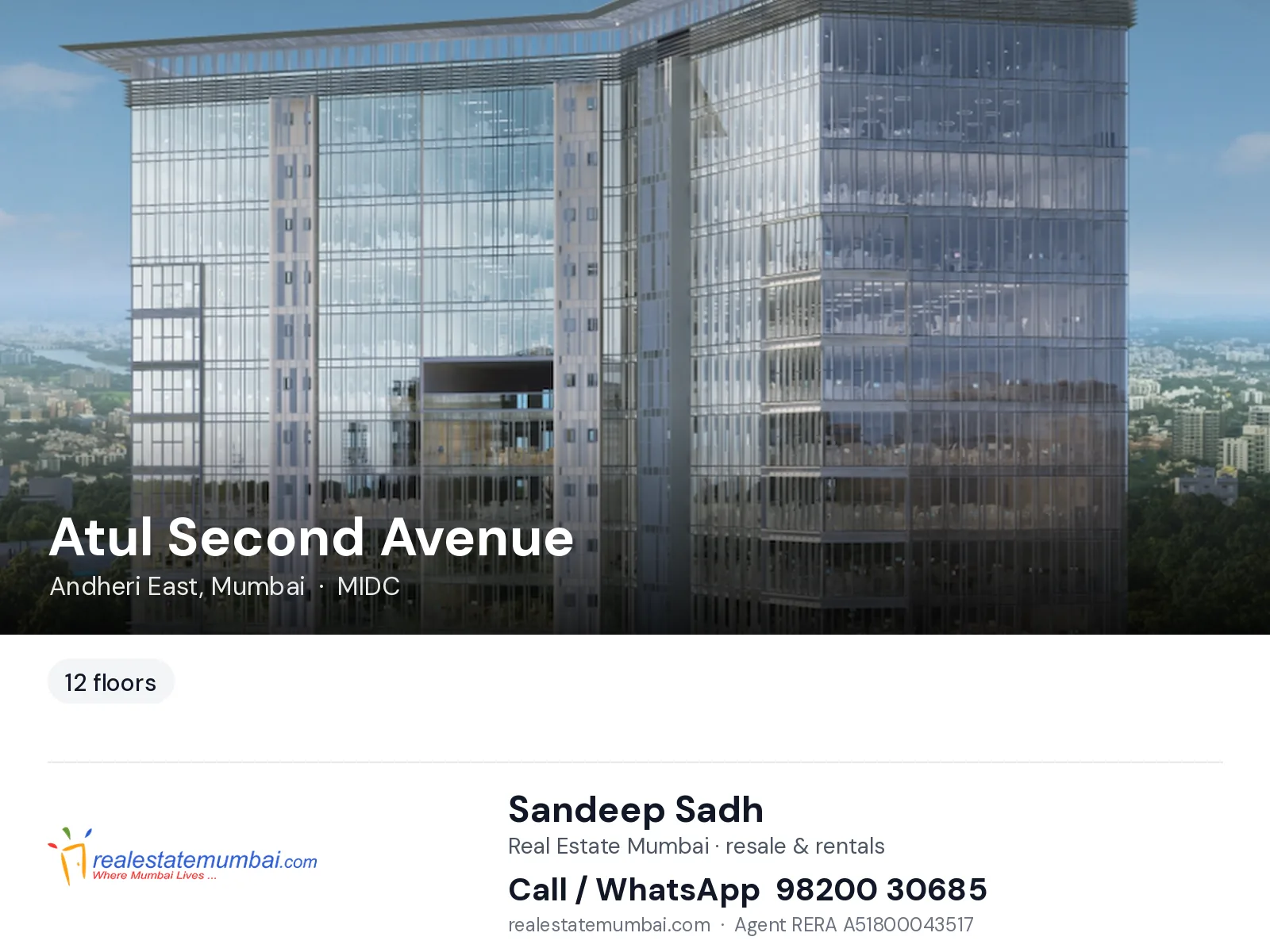 Atul Second Avenue, Andheri East, Mumbai — flats | Real Estate Mumbai, Sandeep Sadh 98200 30685