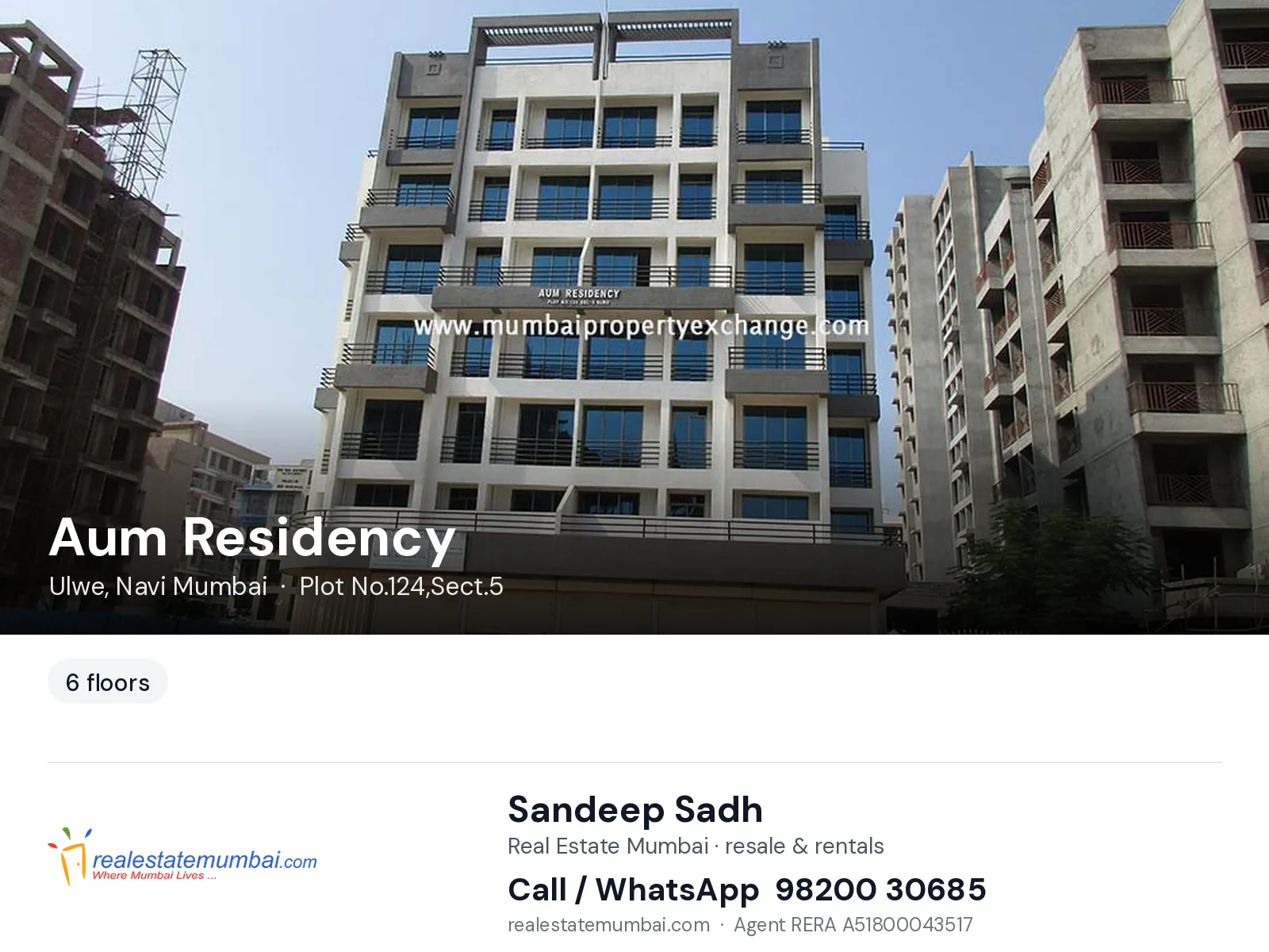 Aum Residency, Ulwe, Navi Mumbai — flats | Real Estate Mumbai, Sandeep Sadh 98200 30685