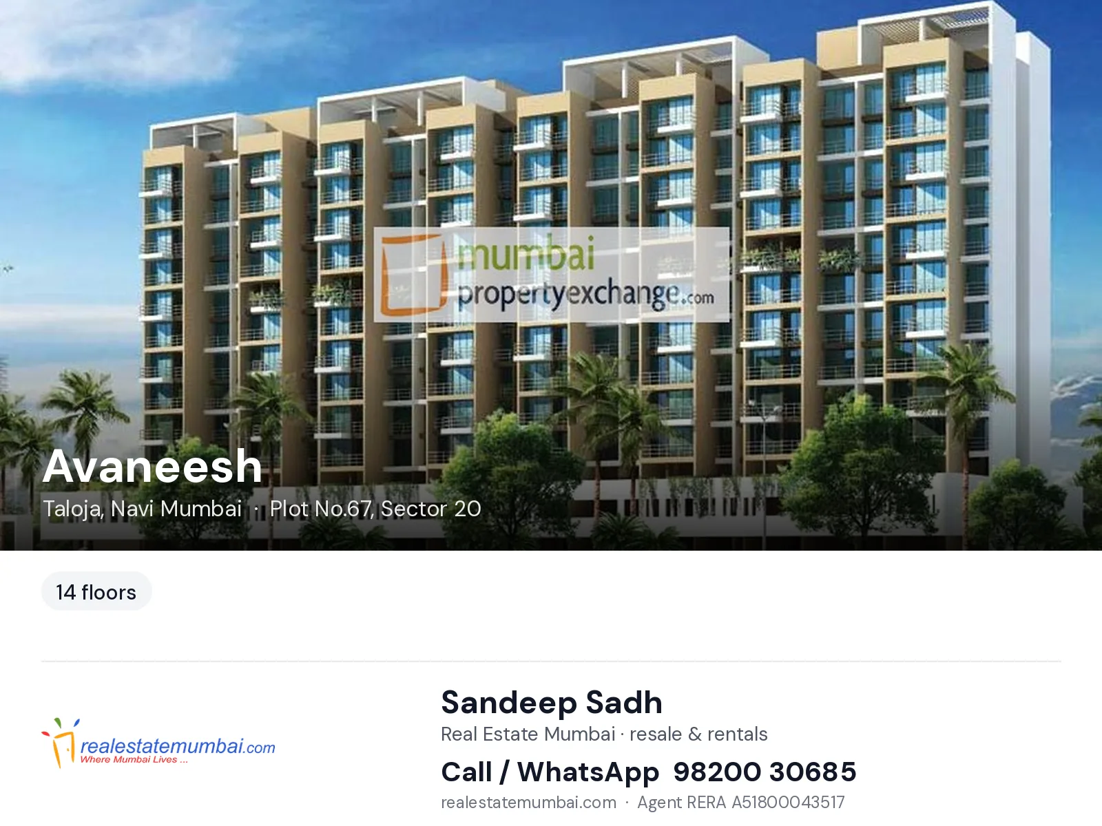 Avaneesh, Taloja, Navi Mumbai — flats | Real Estate Mumbai, Sandeep Sadh 98200 30685