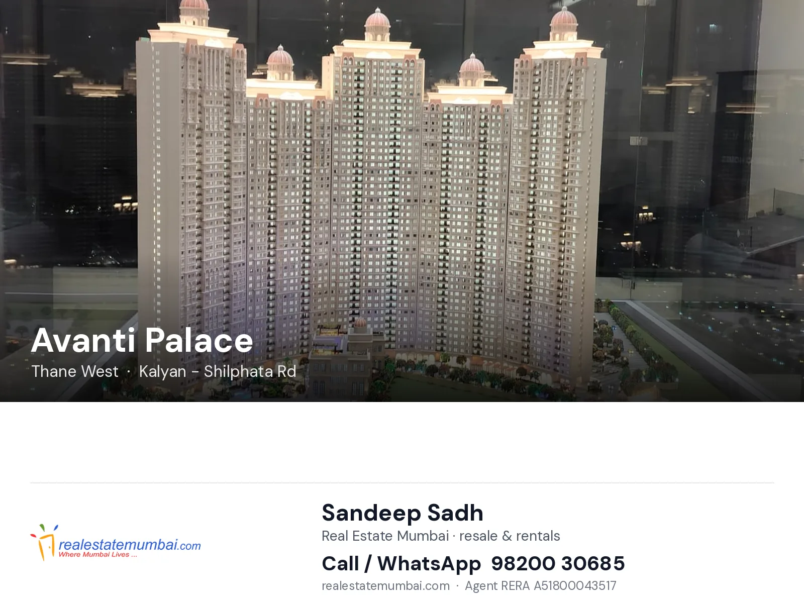 Avanti Palace, Thane West — flats | Real Estate Mumbai, Sandeep Sadh 98200 30685