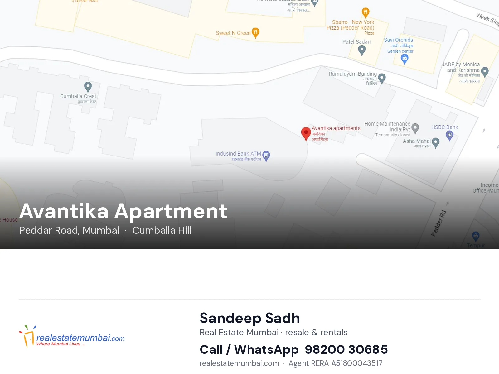 Avantika Apartment, Peddar Road, Mumbai — flats | Real Estate Mumbai, Sandeep Sadh 98200 30685