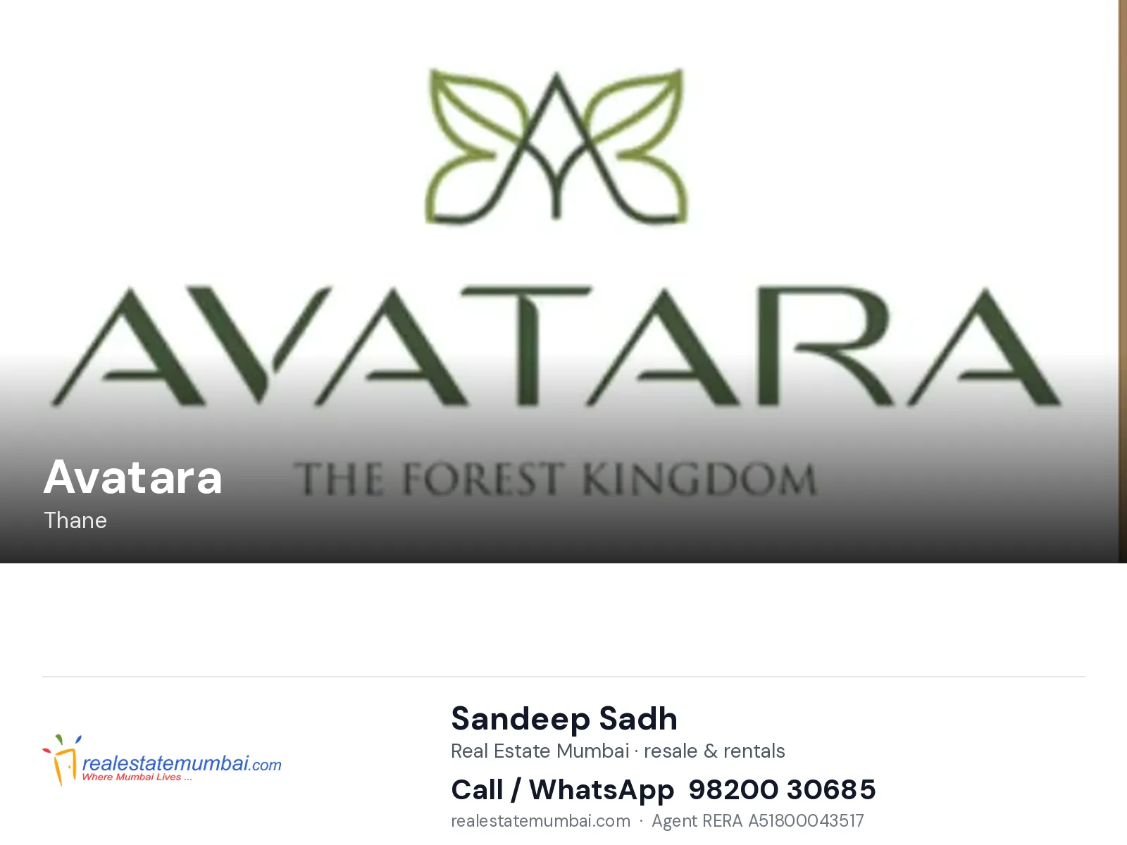 Avatara, Thane — flats | Real Estate Mumbai, Sandeep Sadh 98200 30685